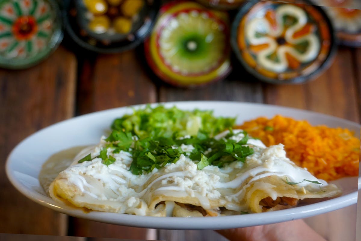 a plate of food on a table