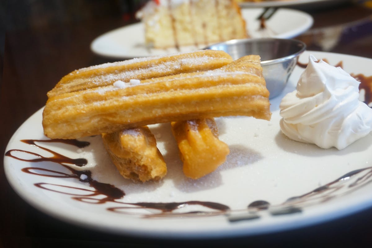 a close up of food on a plate