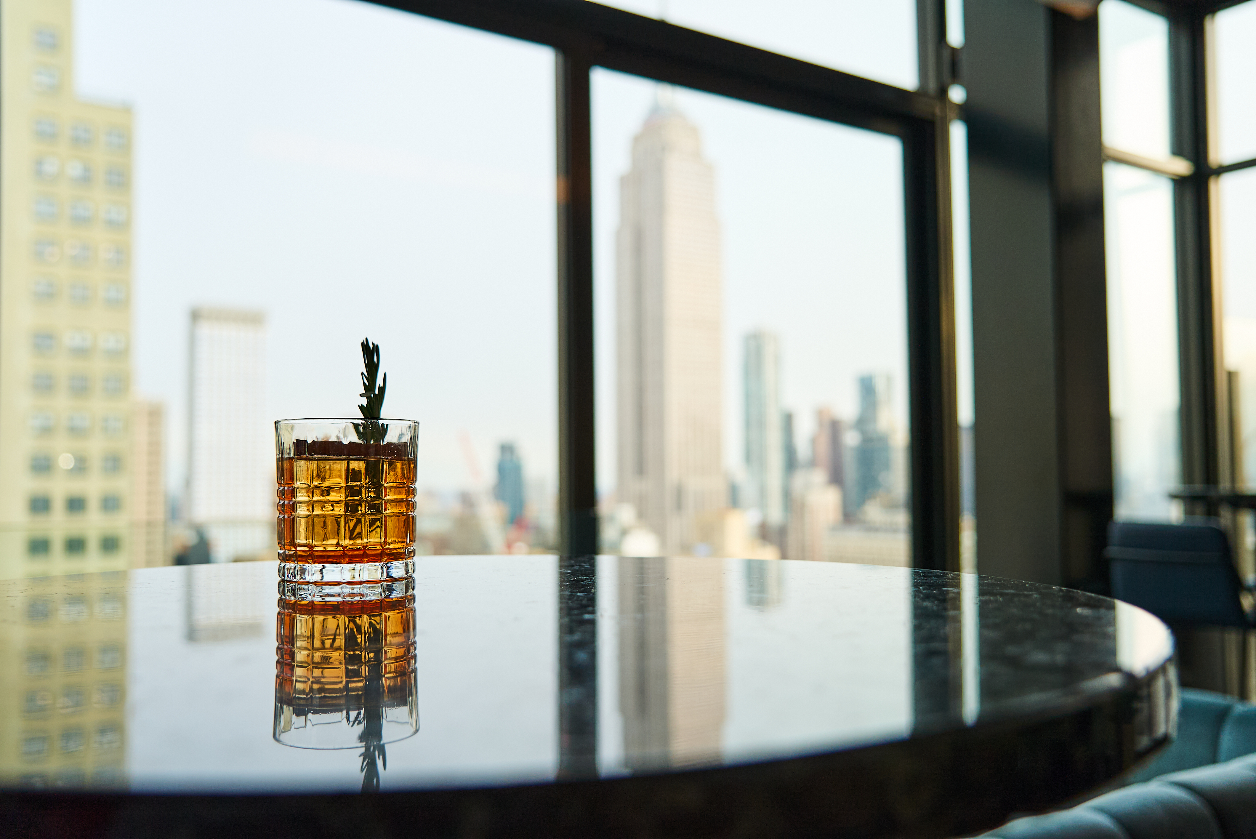 a large glass window