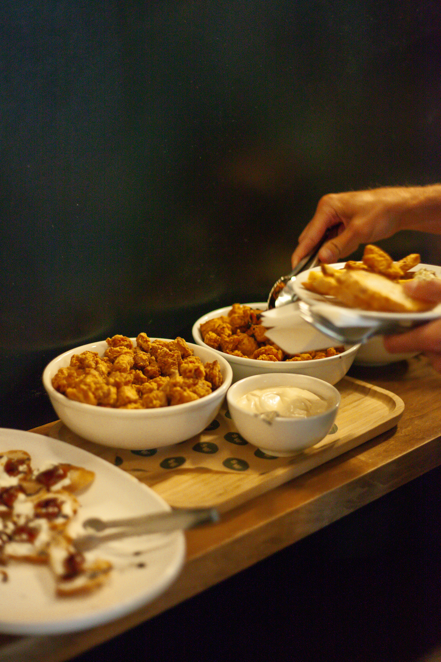a plate of food on a table