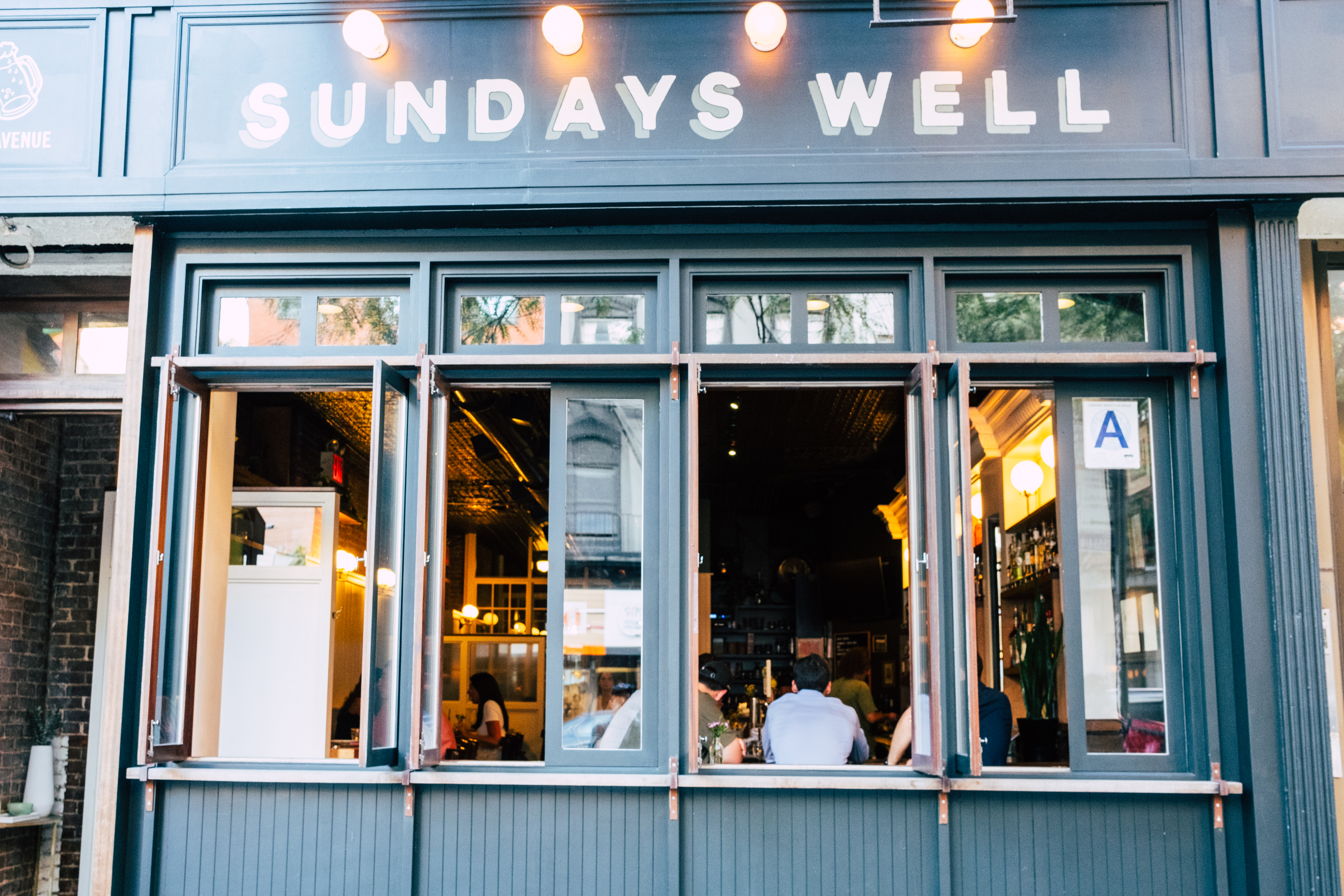 a store front at day
