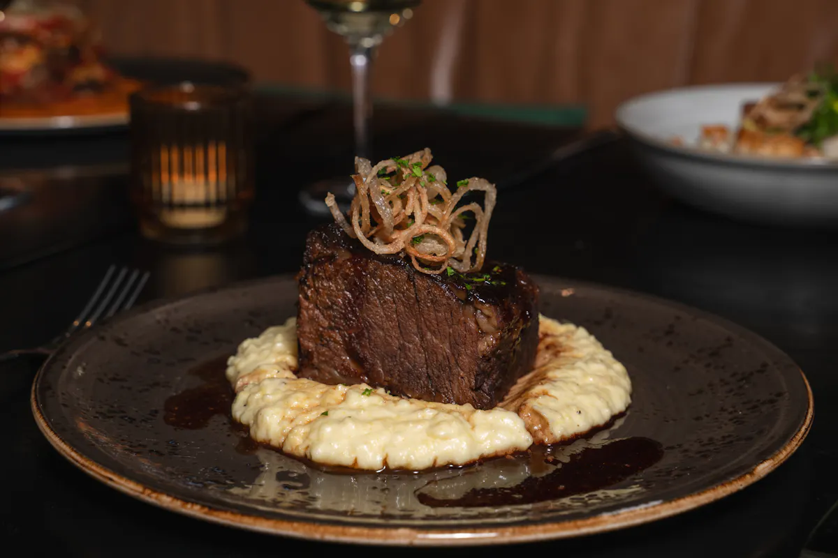 a plate of food on a table