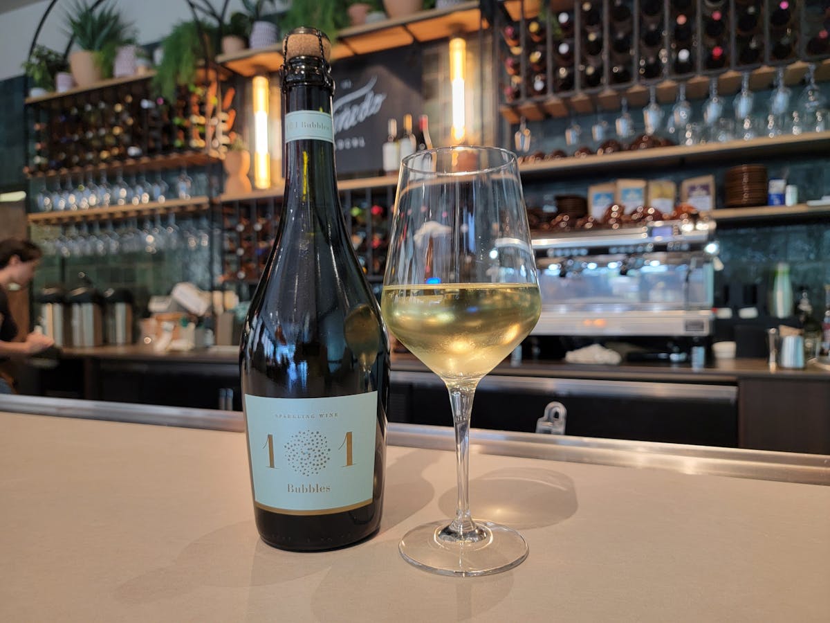 a bottle of wine on a table
