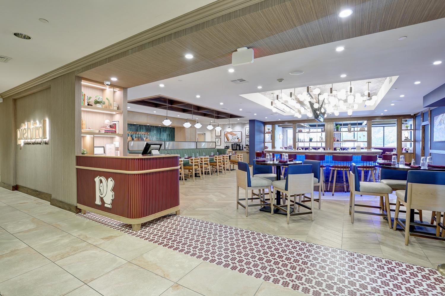 a mall with kiosks