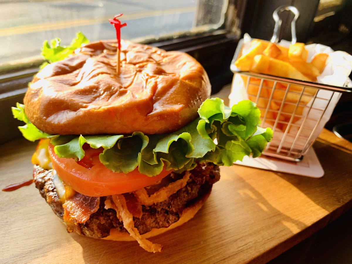a close up of a sandwich sitting on top of a table