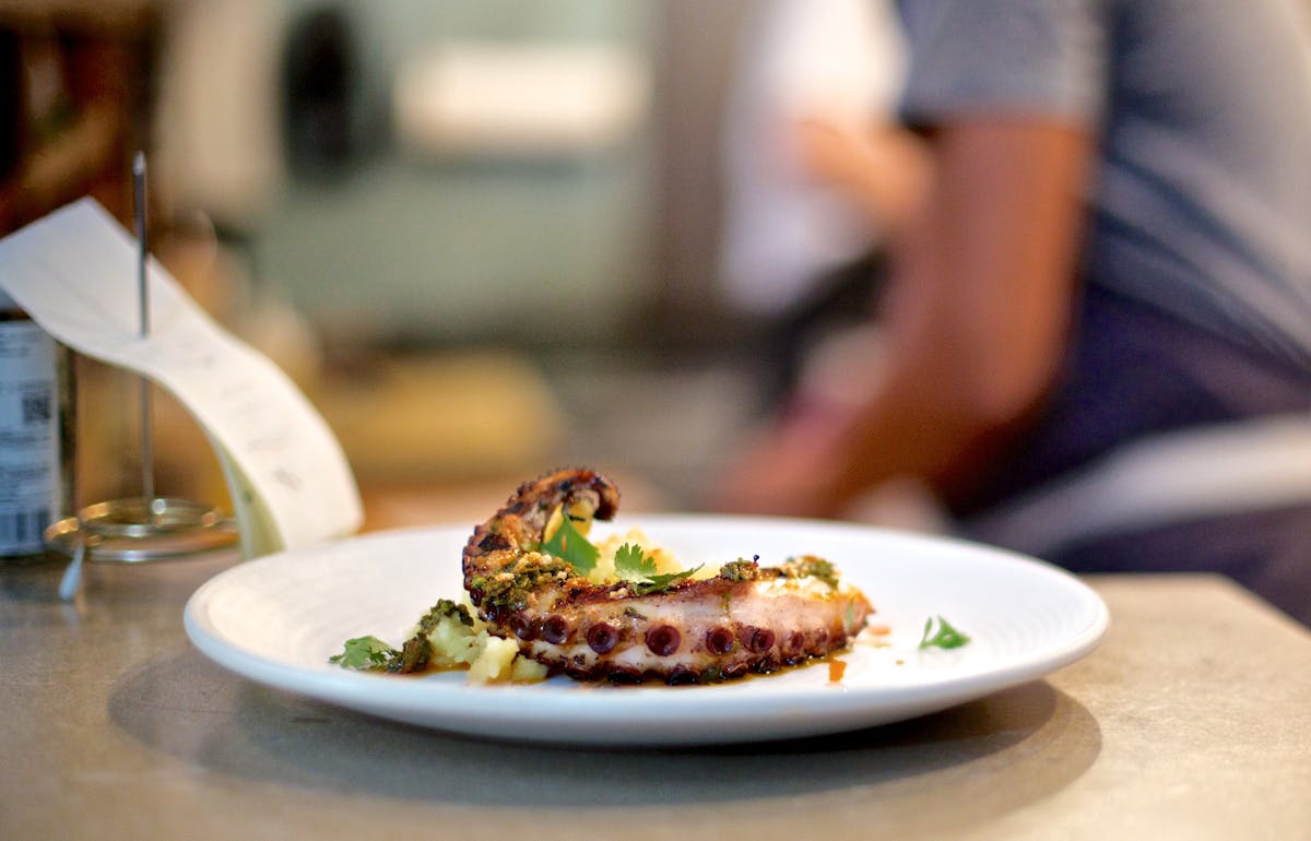 a plate of food on a table