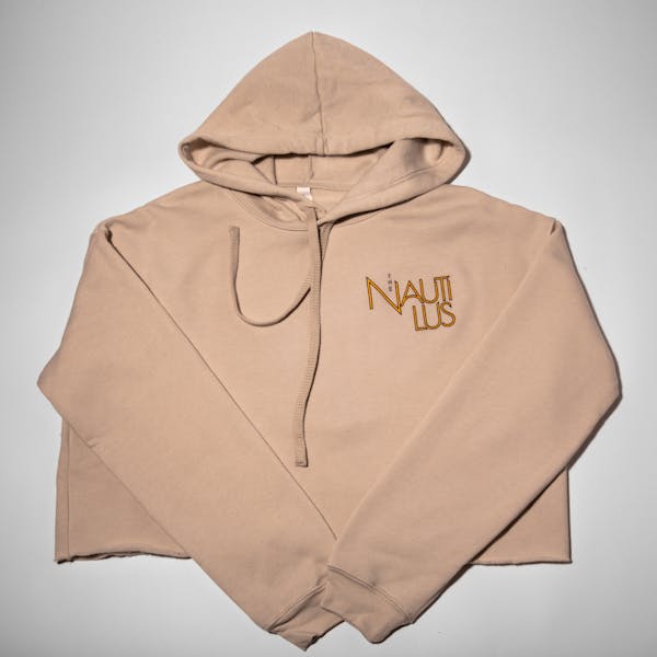 Cream Cropped Hoodie The Nautilus Come Get a Taste