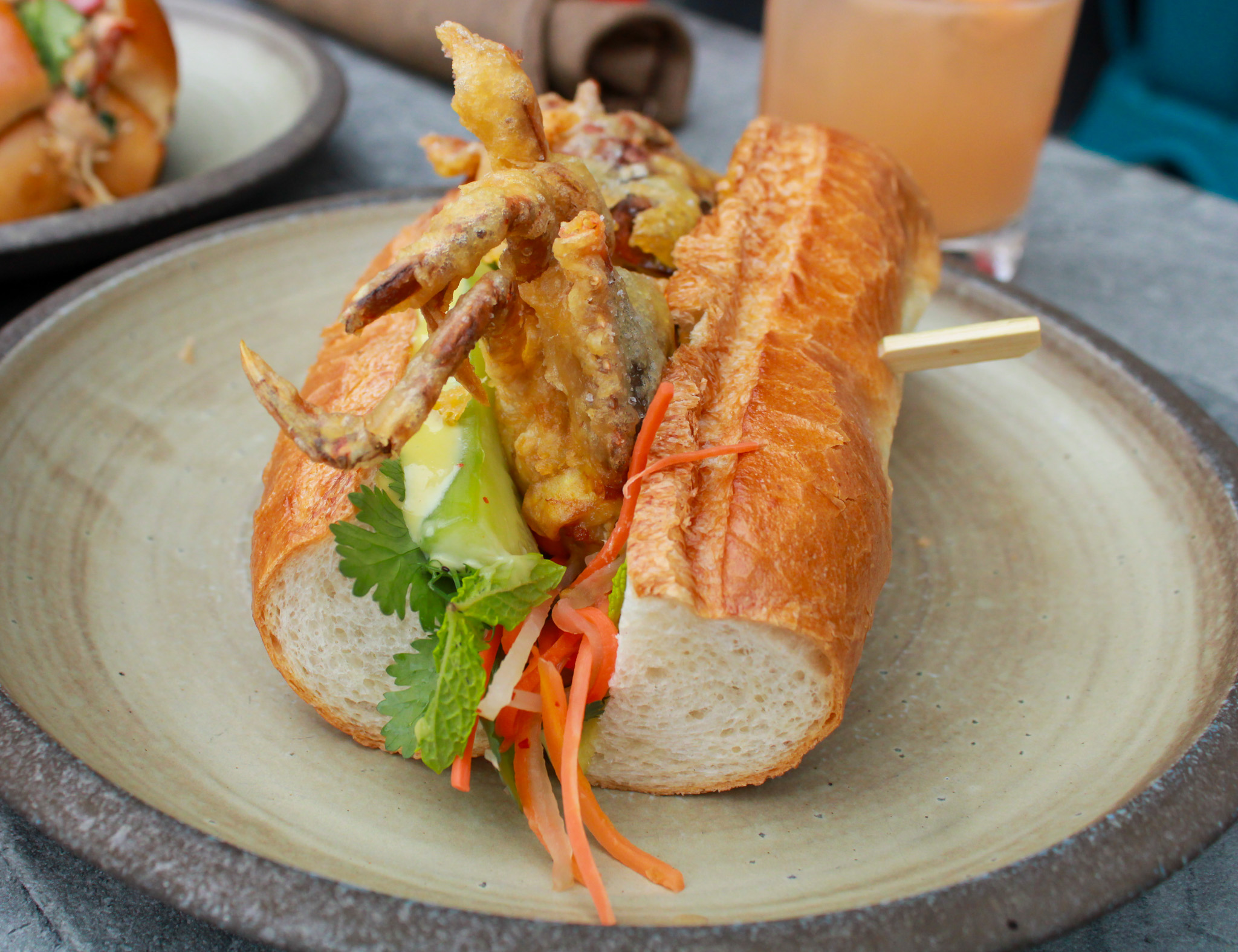 a plate of food on a table
