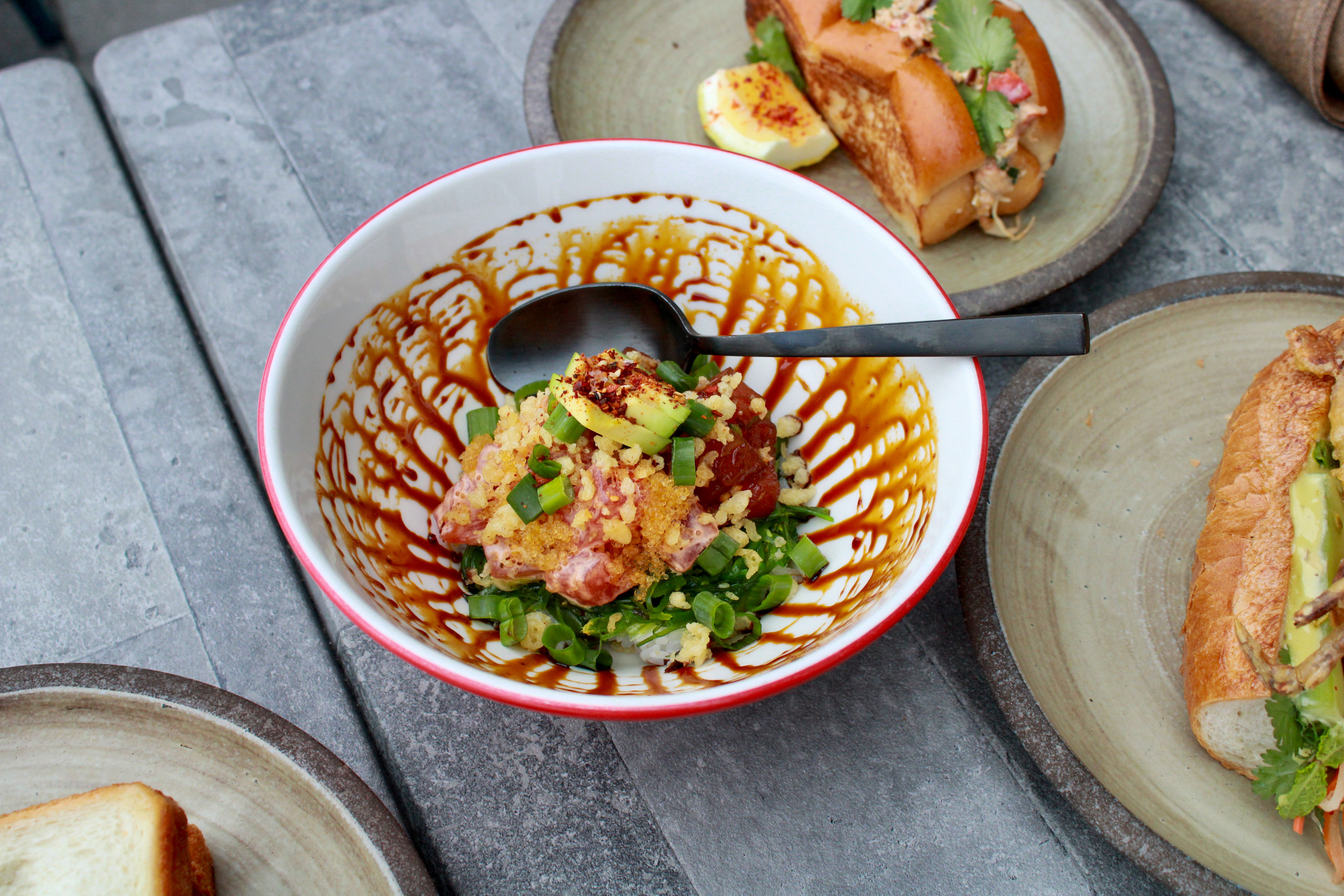 a bowl of food on a plate