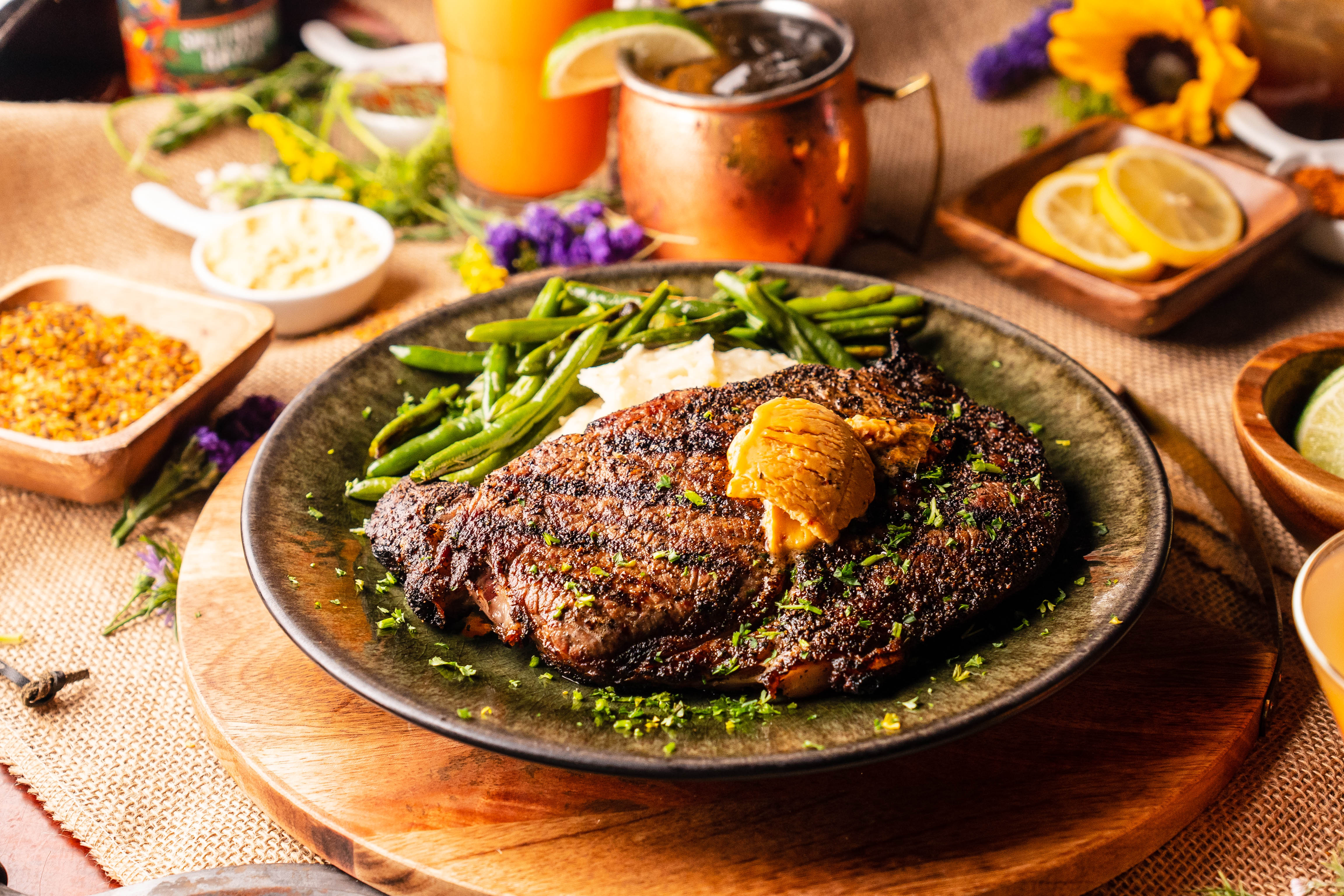 a plate of food on a table