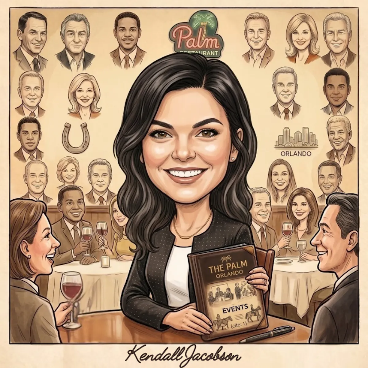 a woman holding a menu