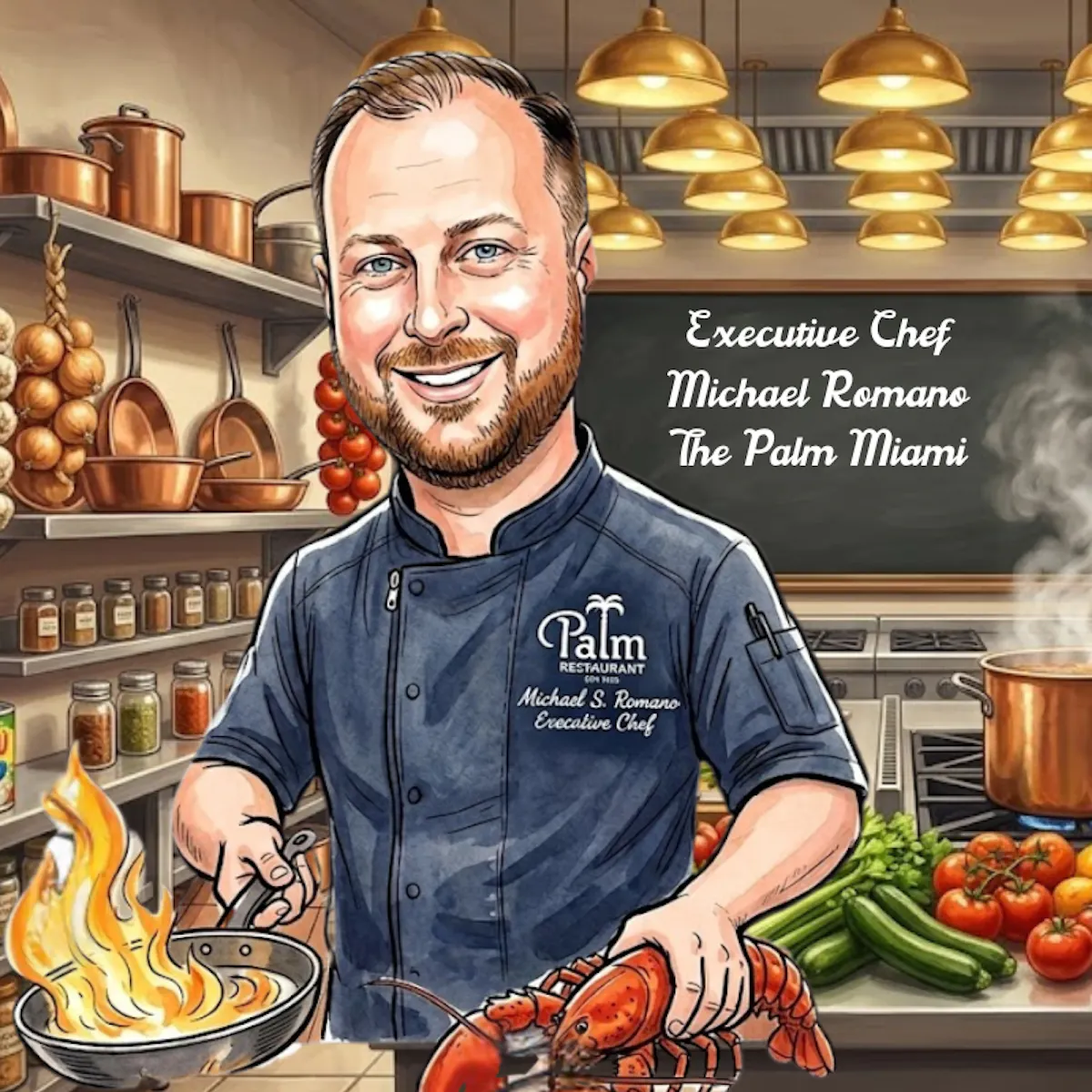 a man in a kitchen
