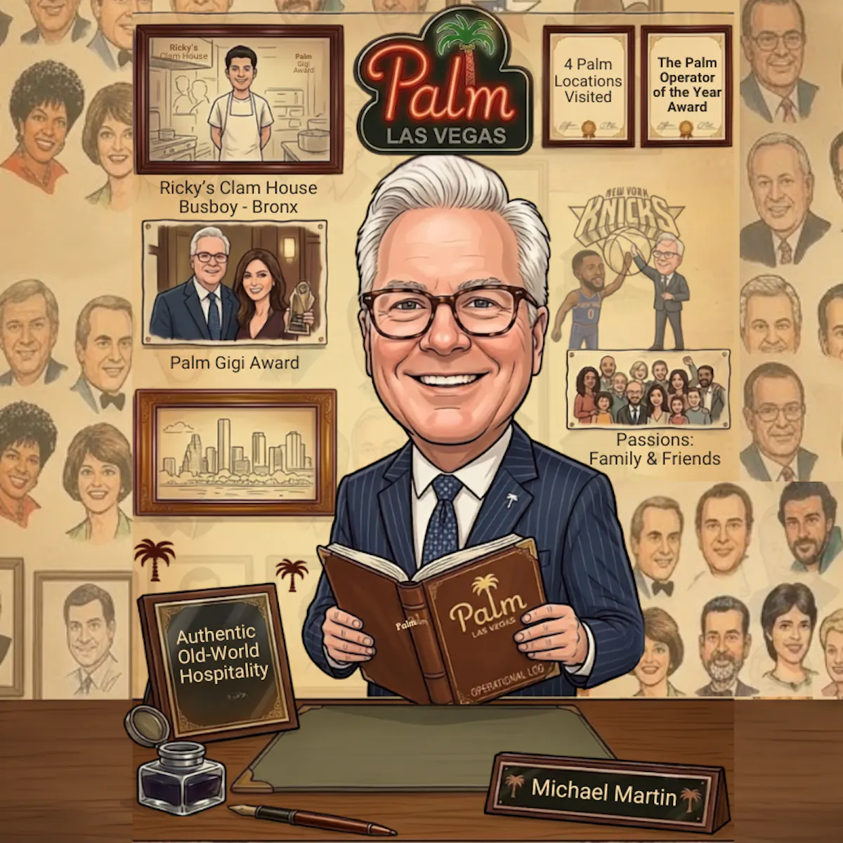 a cartoon of a man holding a book