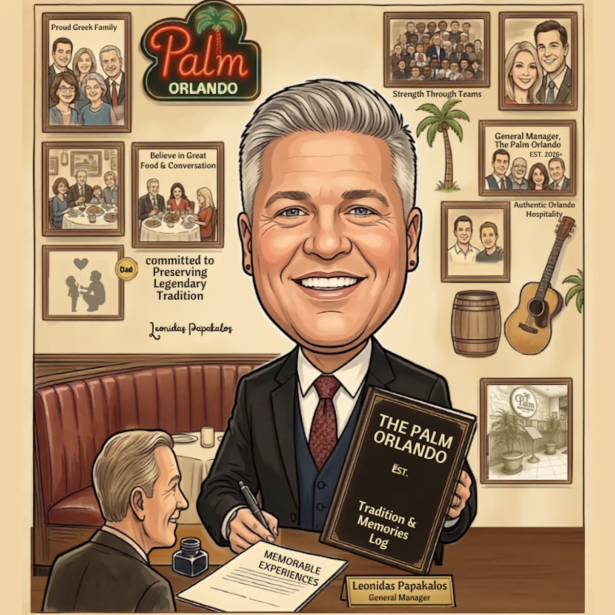 a cartoon of a man holding a book