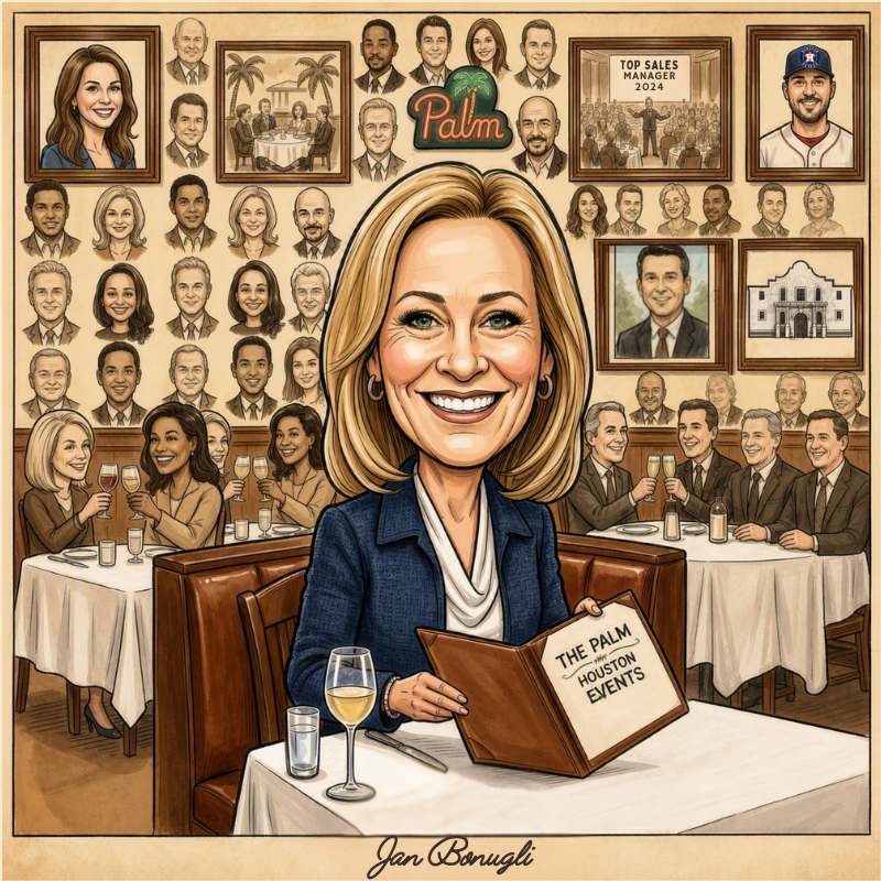 a woman sitting at a table with a menu
