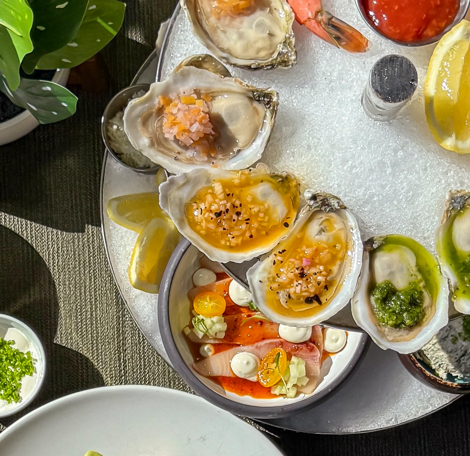 a plate of food on a table