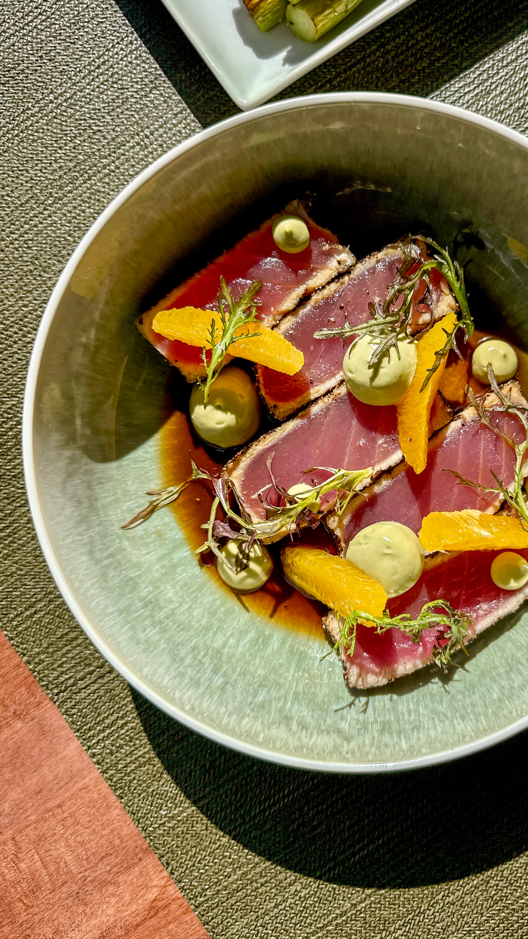 a plate of food on a table