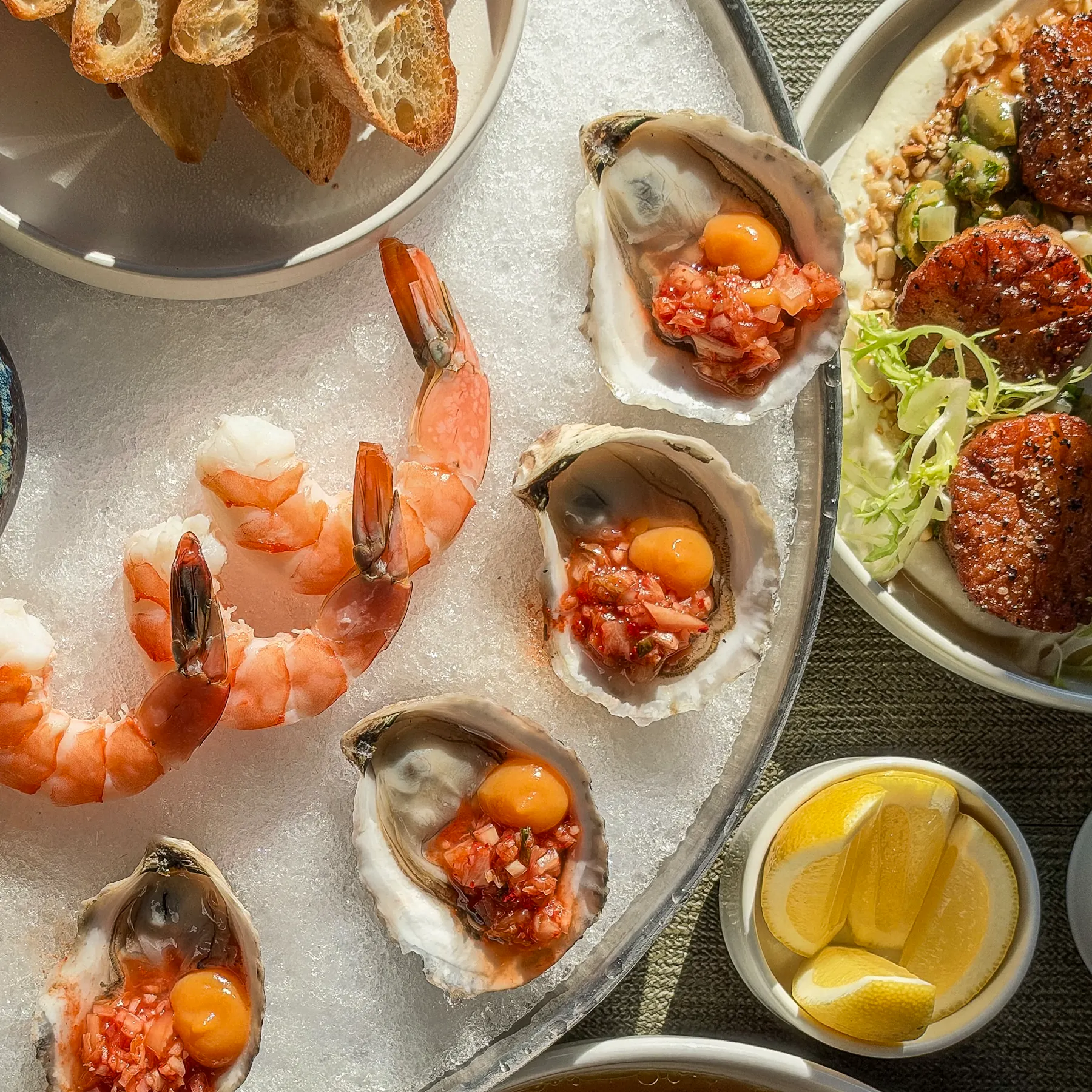 a plate of food on a table