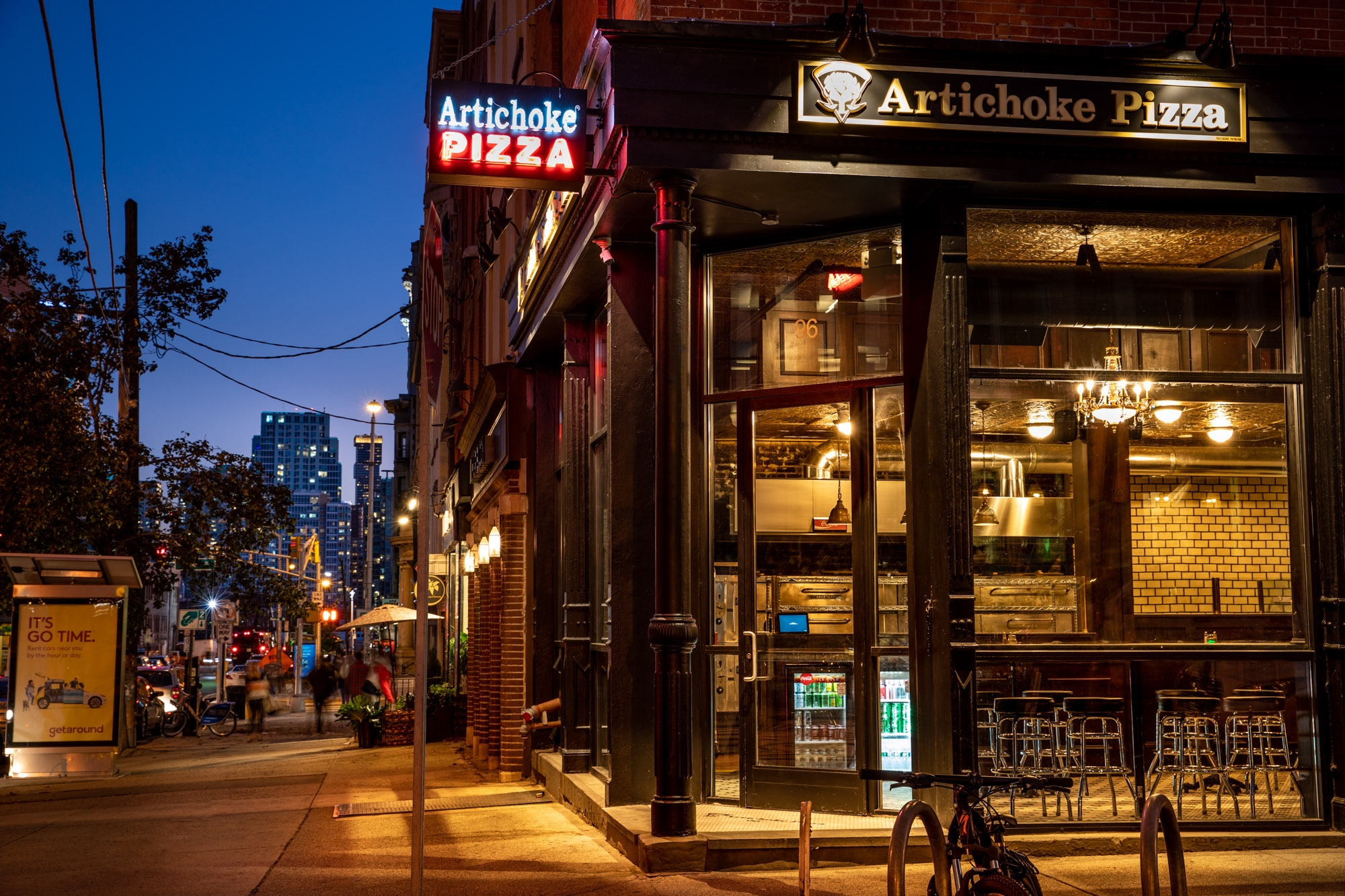 Artichoke Basille’s Pizza Bushwick Brooklyn famous for creamy spinach artichoke pies