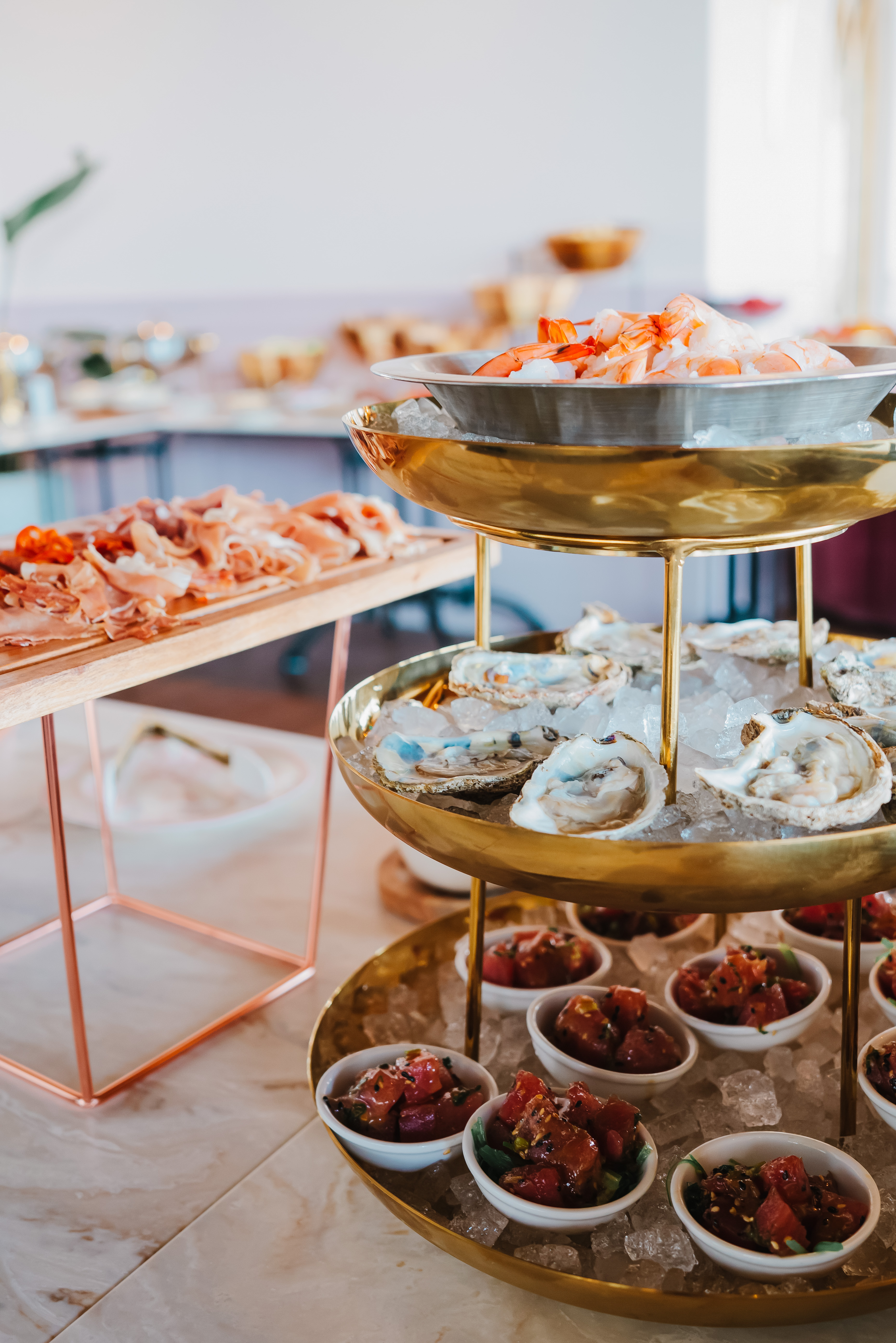 brunch seafood buffet spread