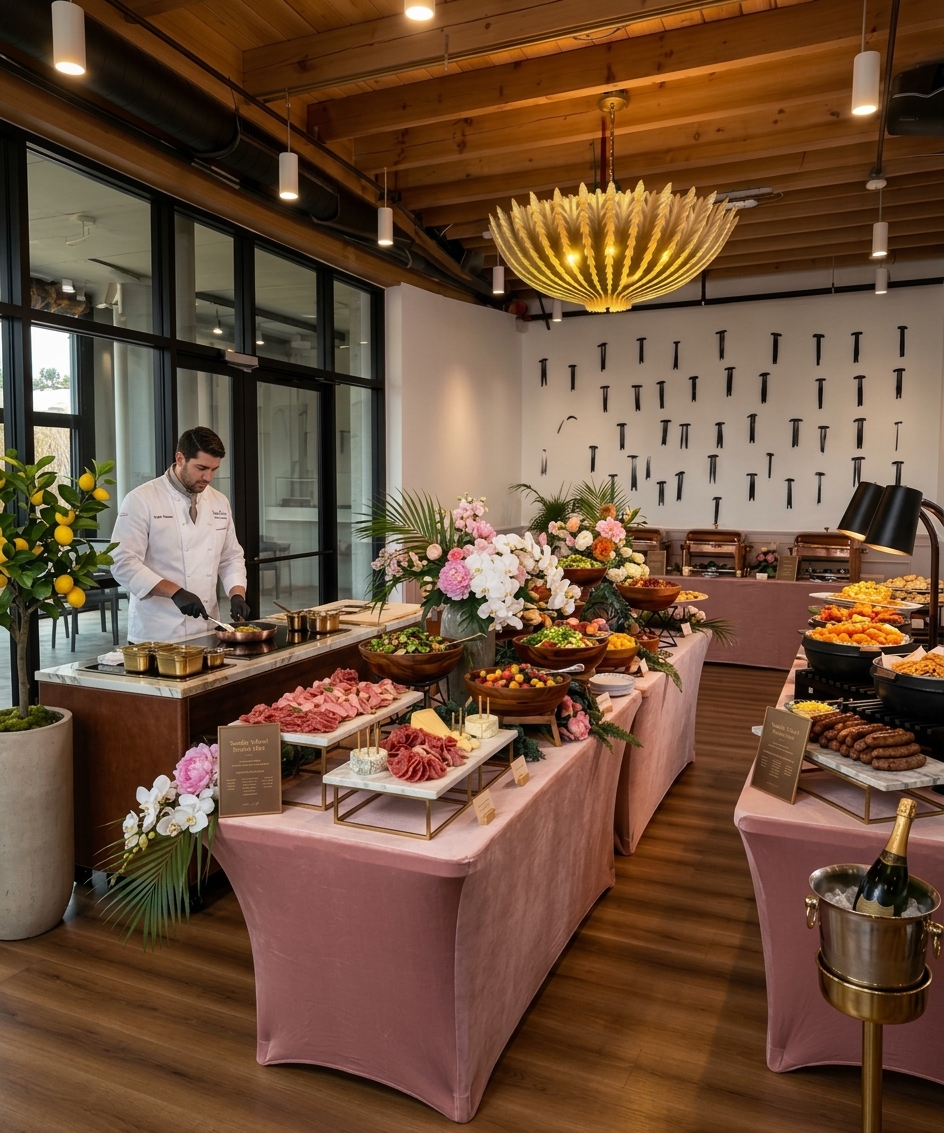 chef cooking brunch menu