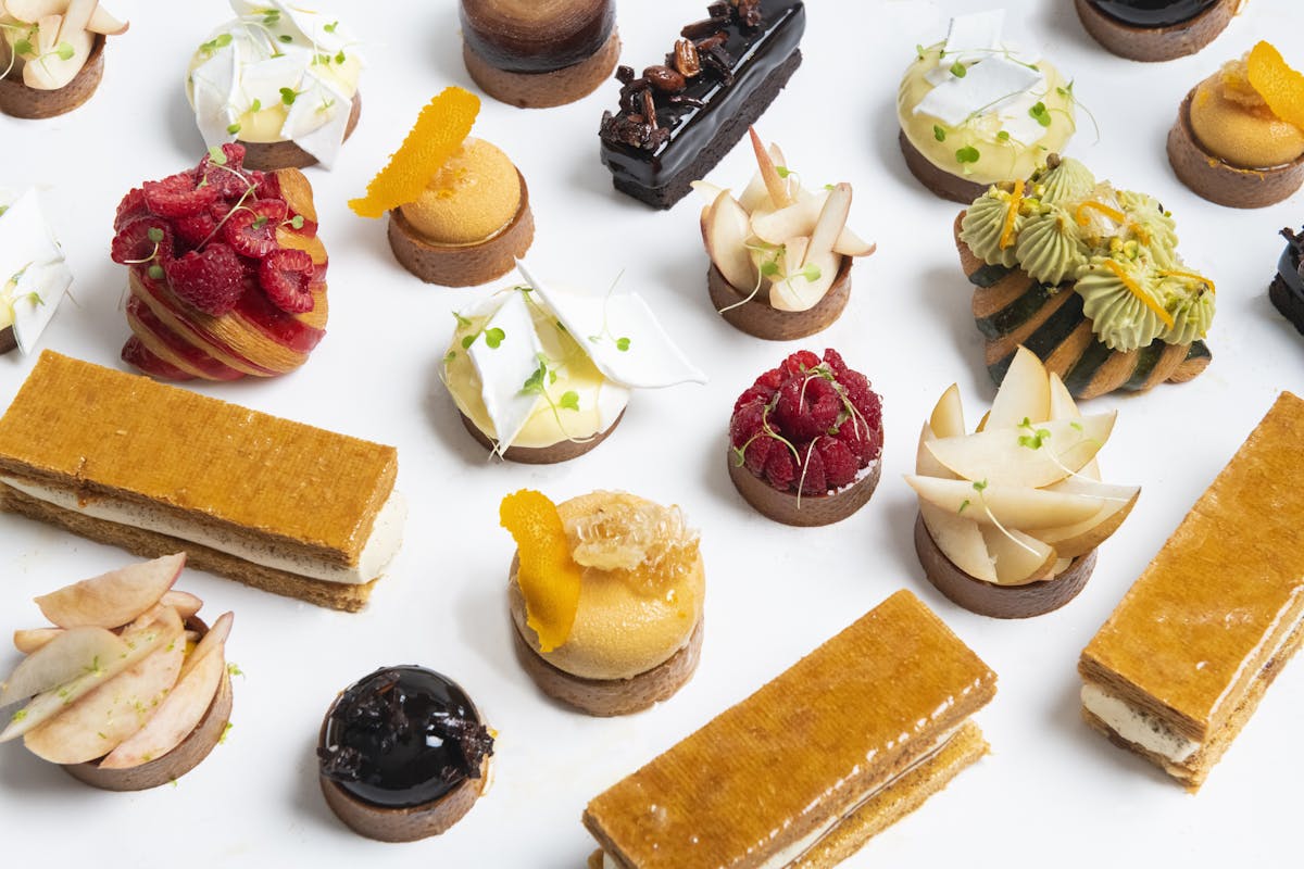 a table topped with different types of food on a plate