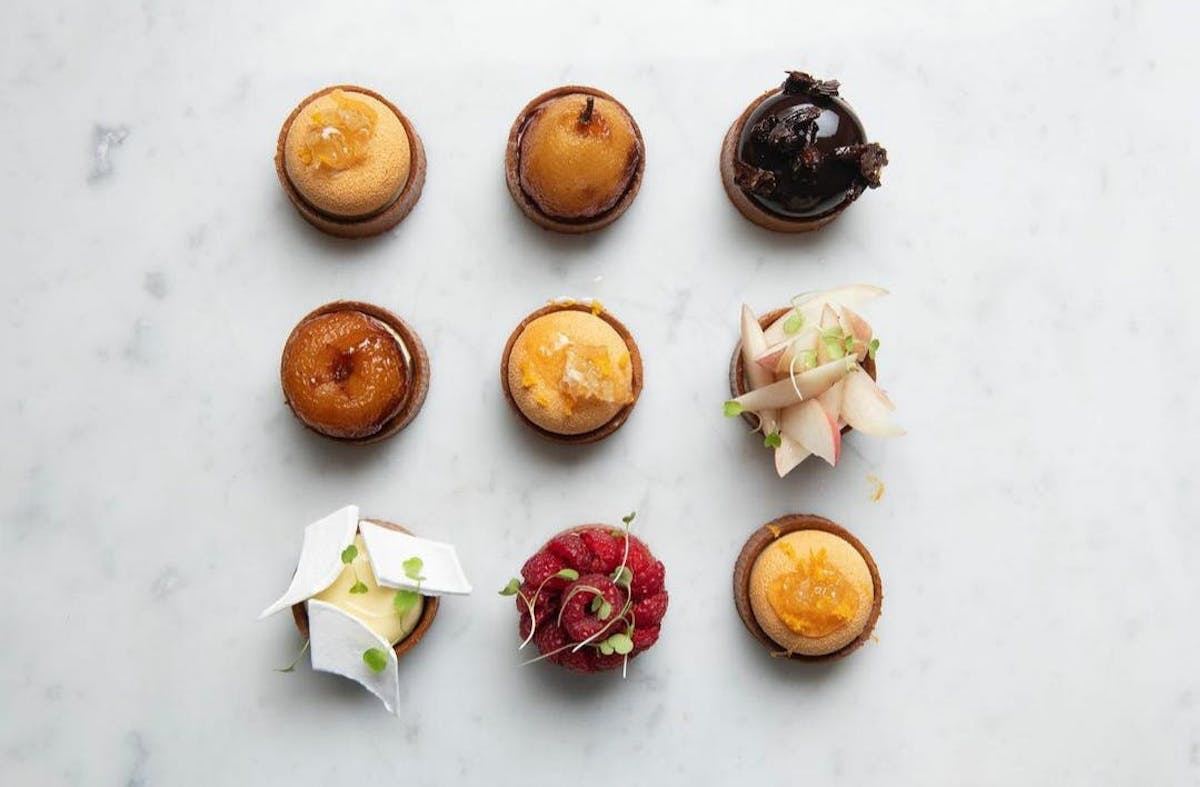 a close up of food