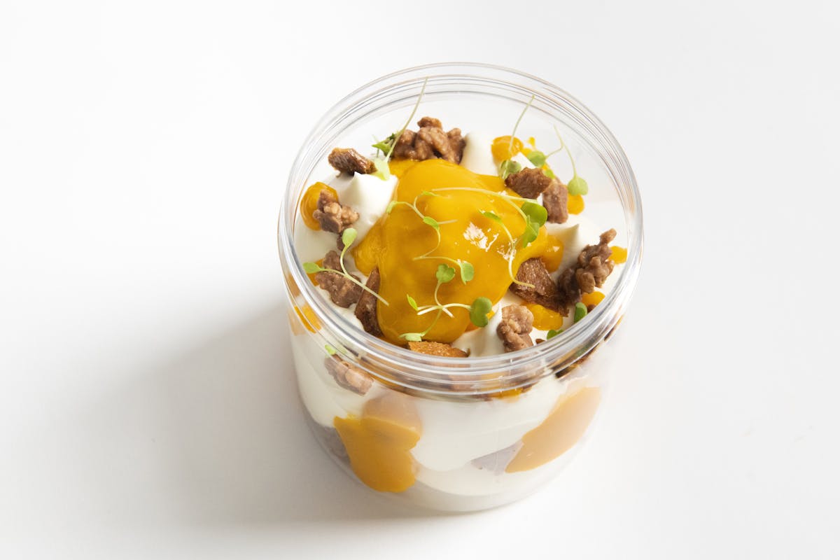 a glass bowl on a table