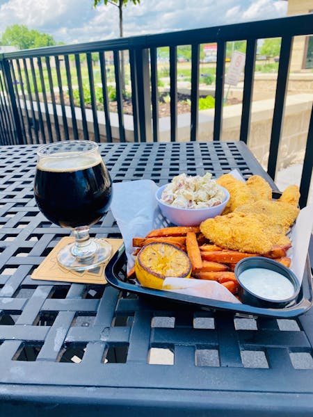 a plate of food on a table