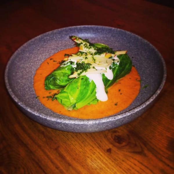 a bowl of food on a plate