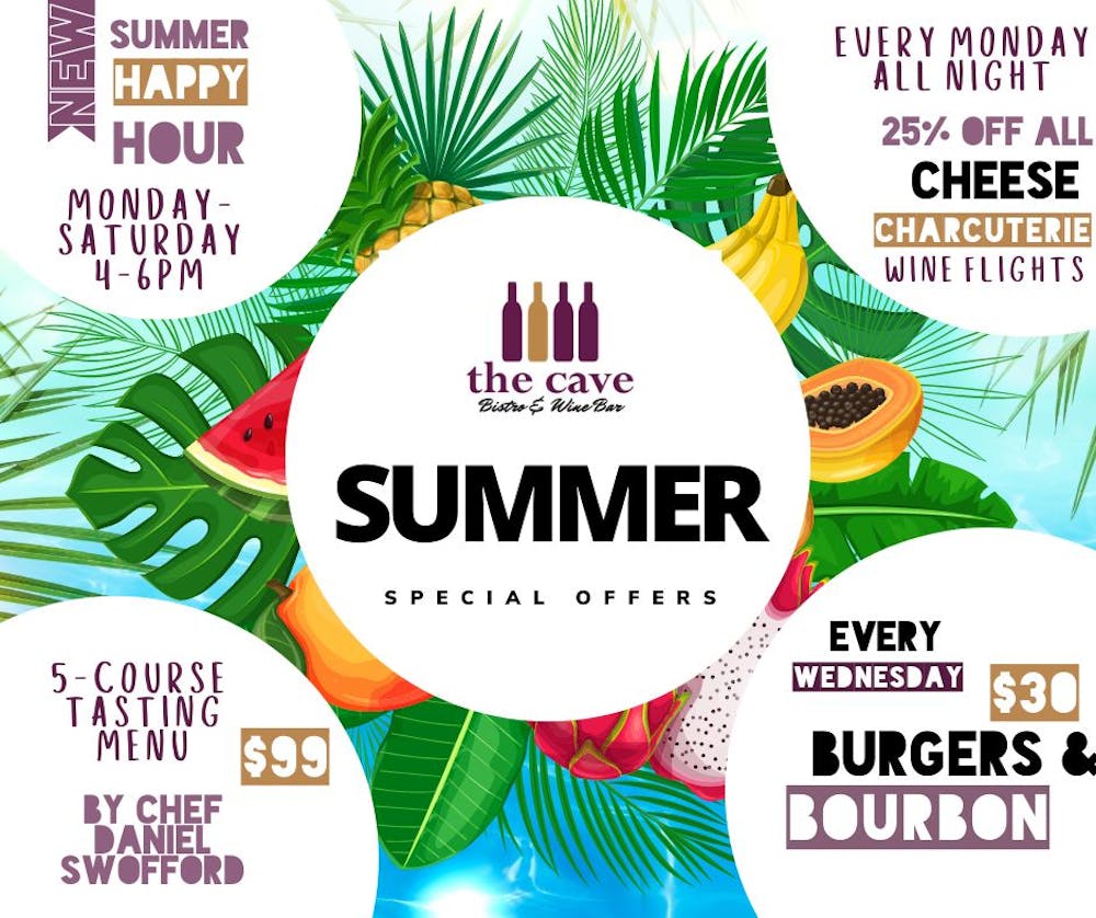 Menus The Cave Bistro & Wine Bar