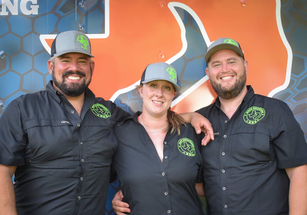 a group of people posing for the camera