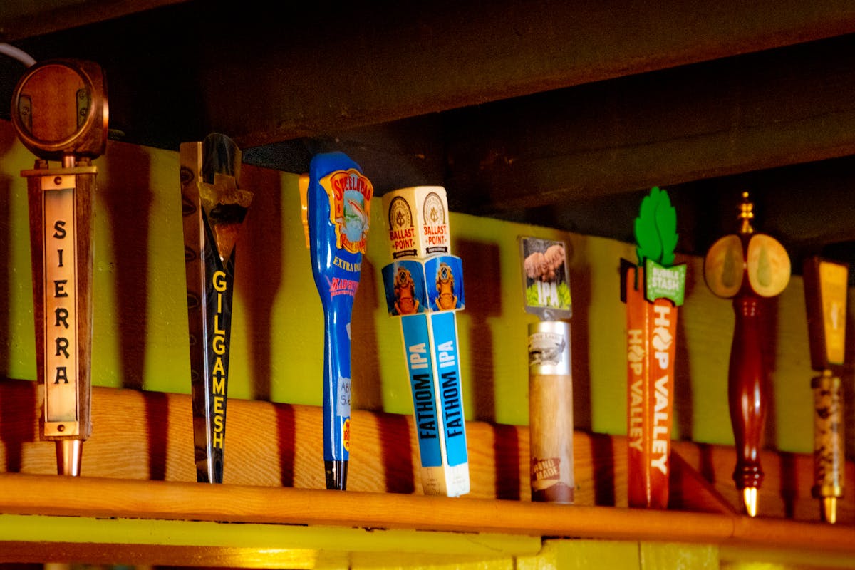 a bottle of items on a shelf