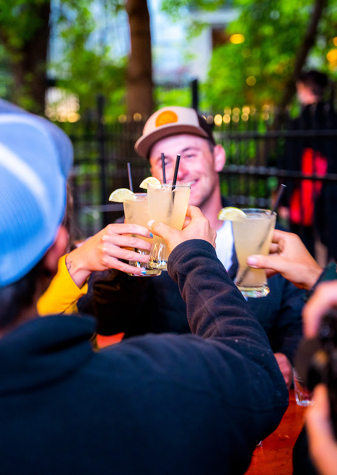 a person drinking from a bottle