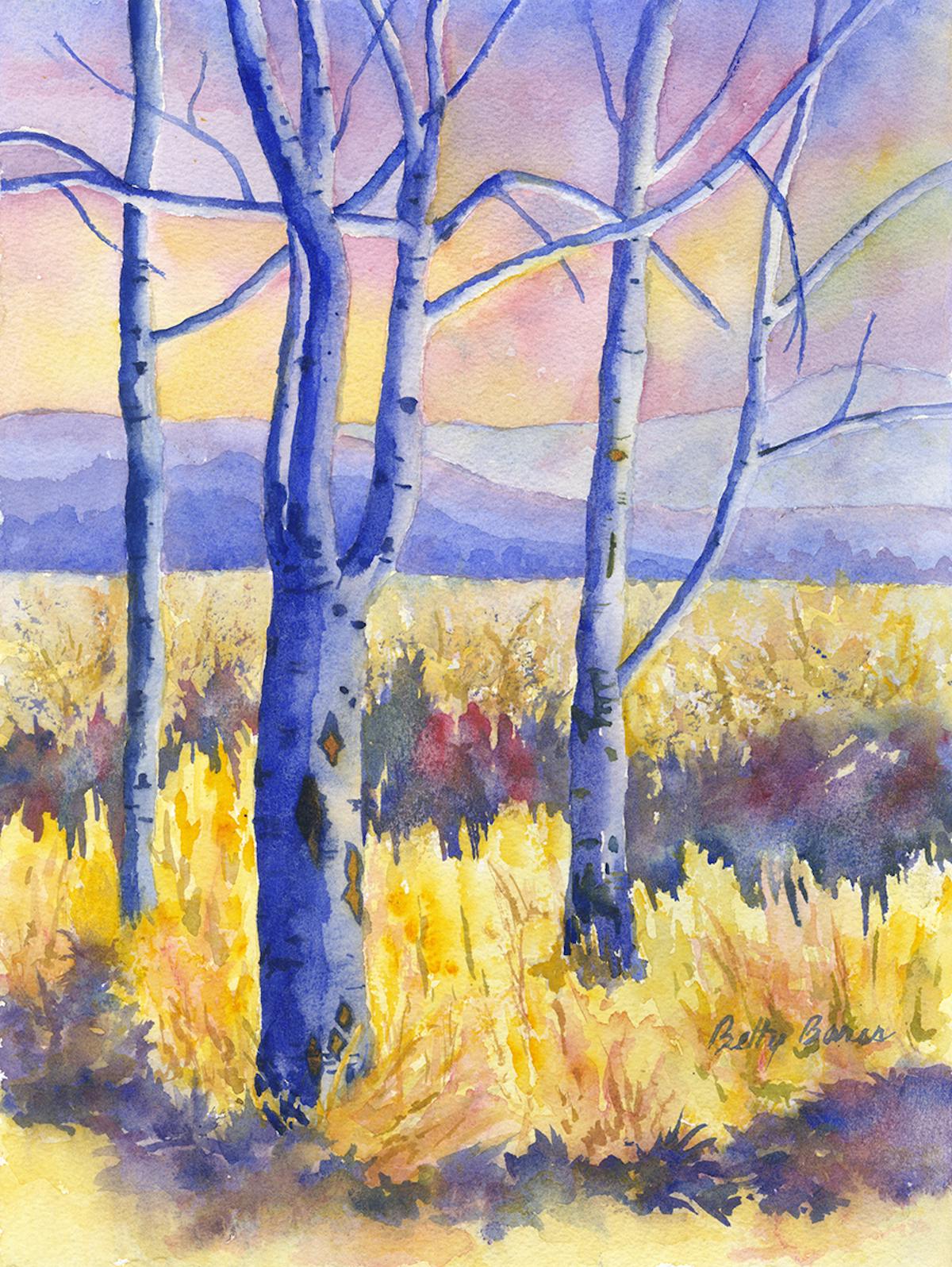 a painting of a tree