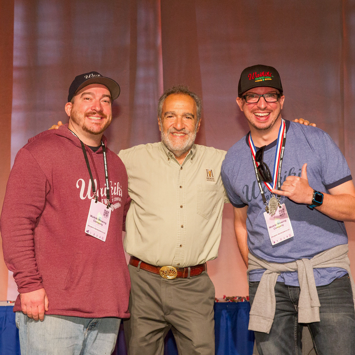 Charlie Papazian et al. posing for the camera
