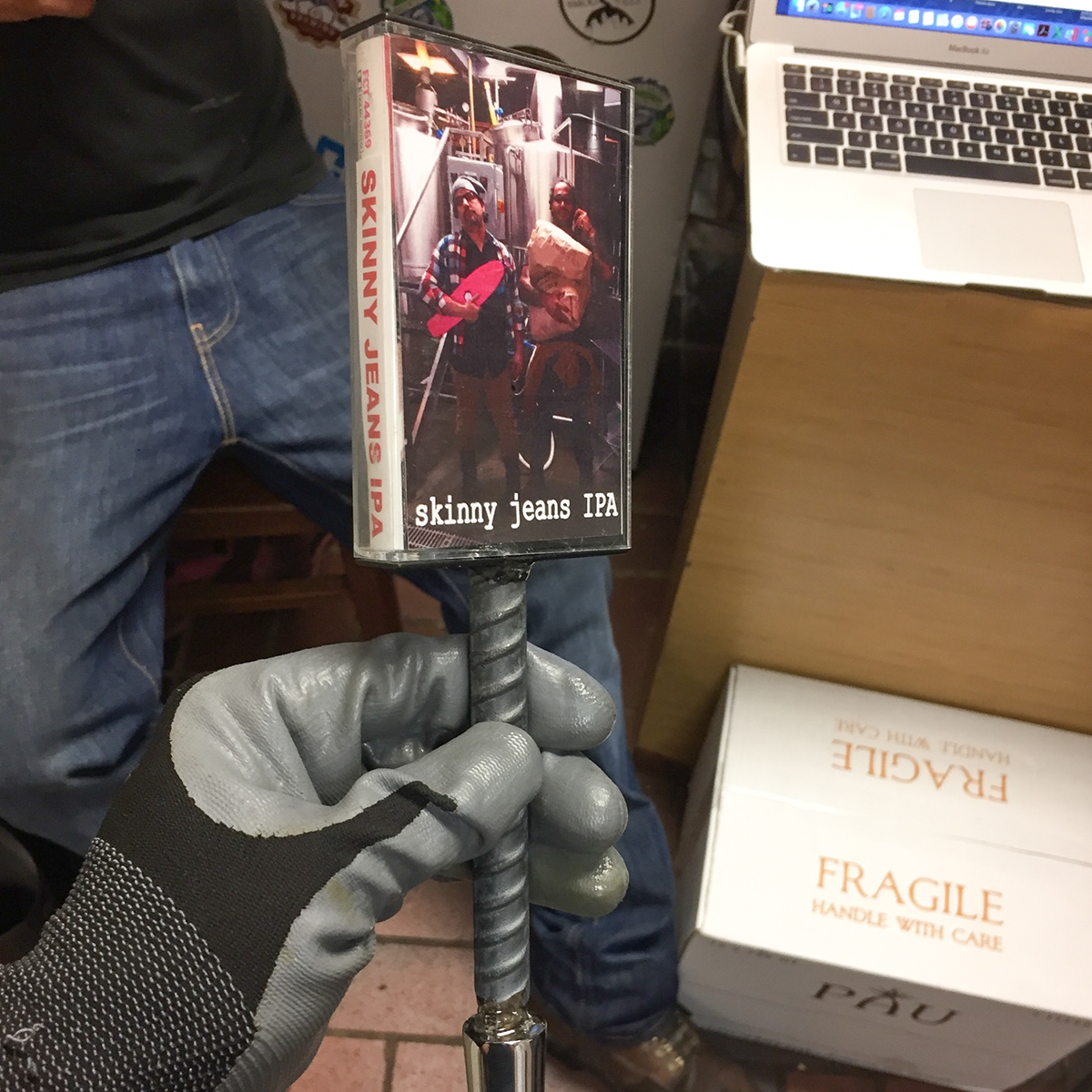 a person holding a sign