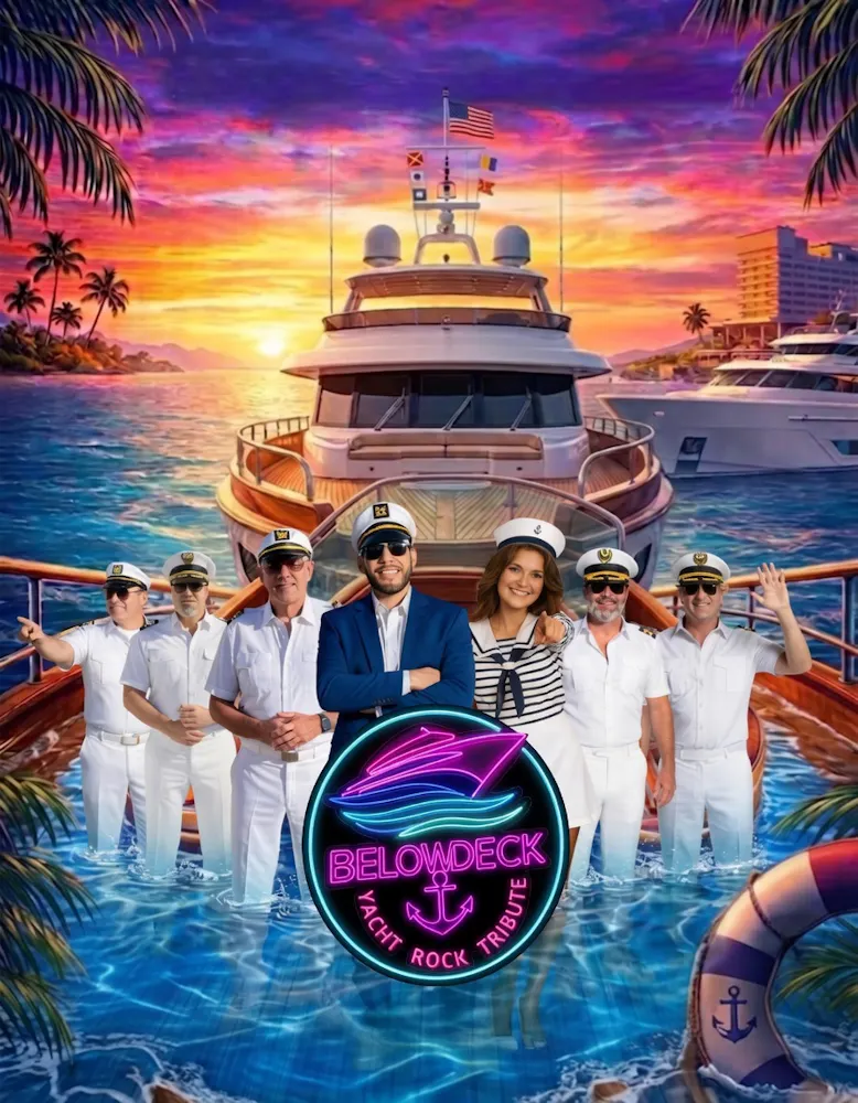 a group of people in uniform standing in front of a boat