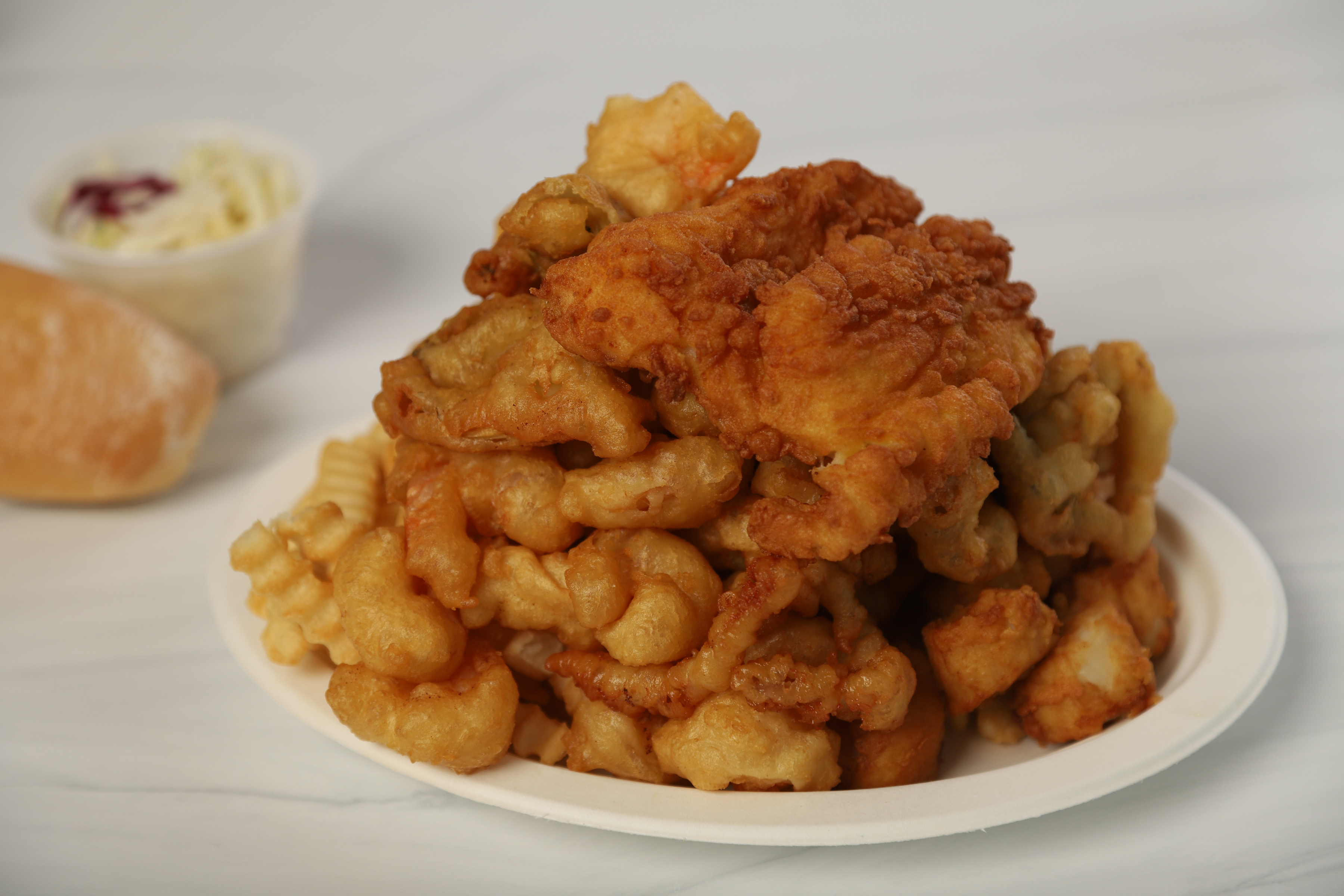 a plate of fried food