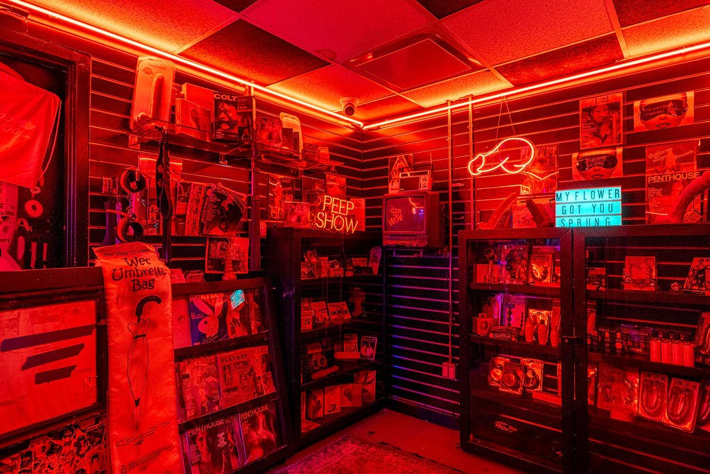 a store inside of a building