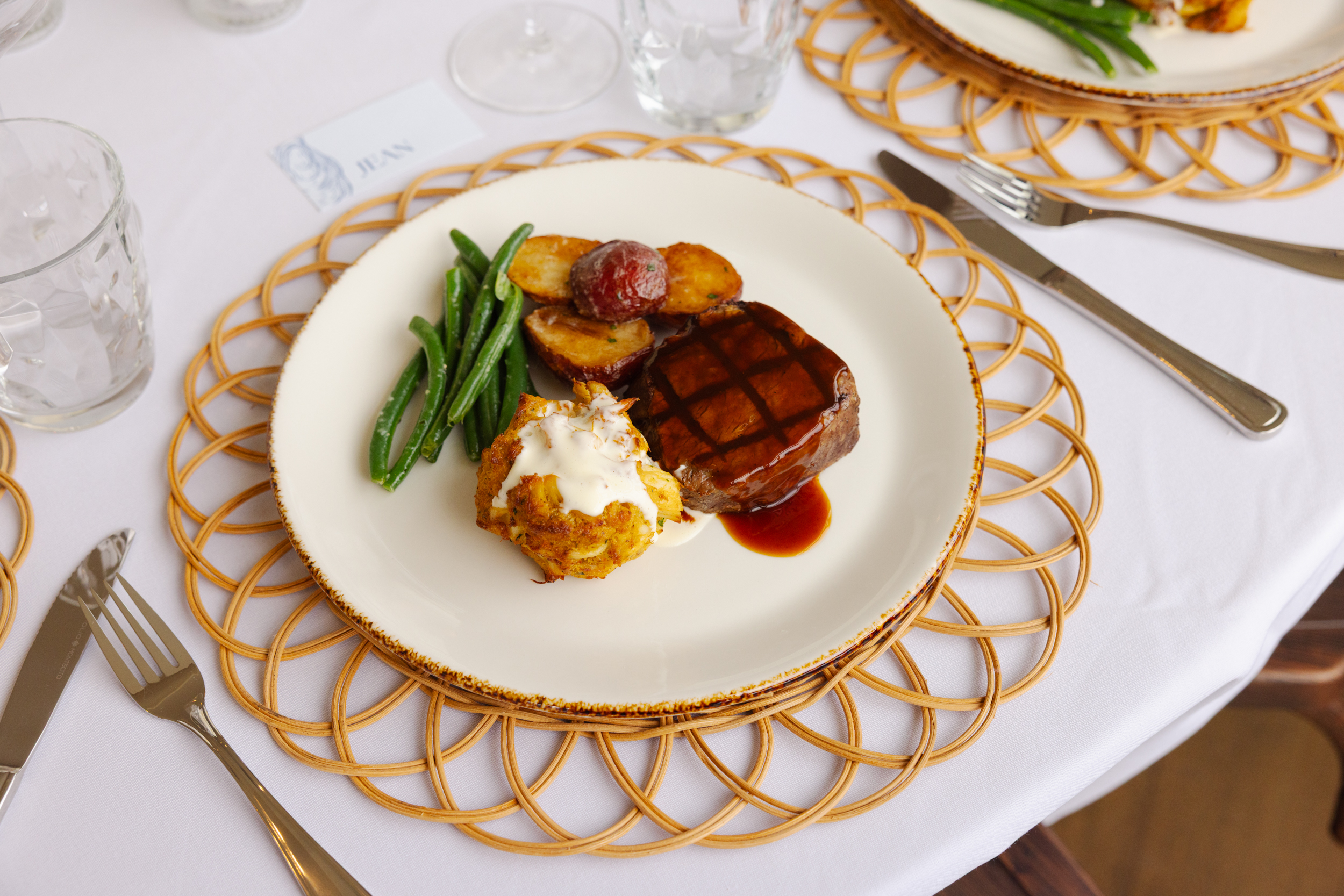 a plate of food on a table