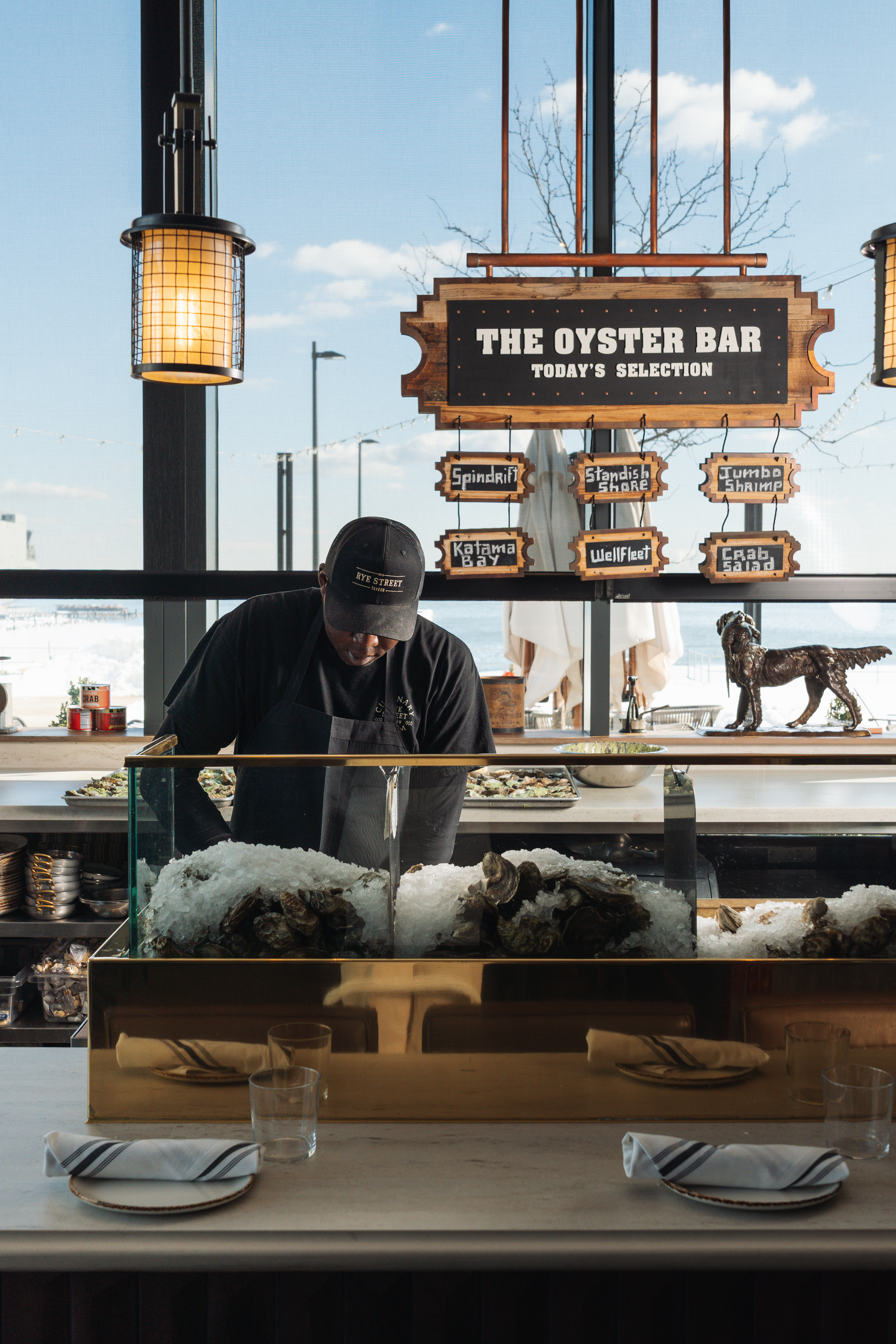 a man working at a counter