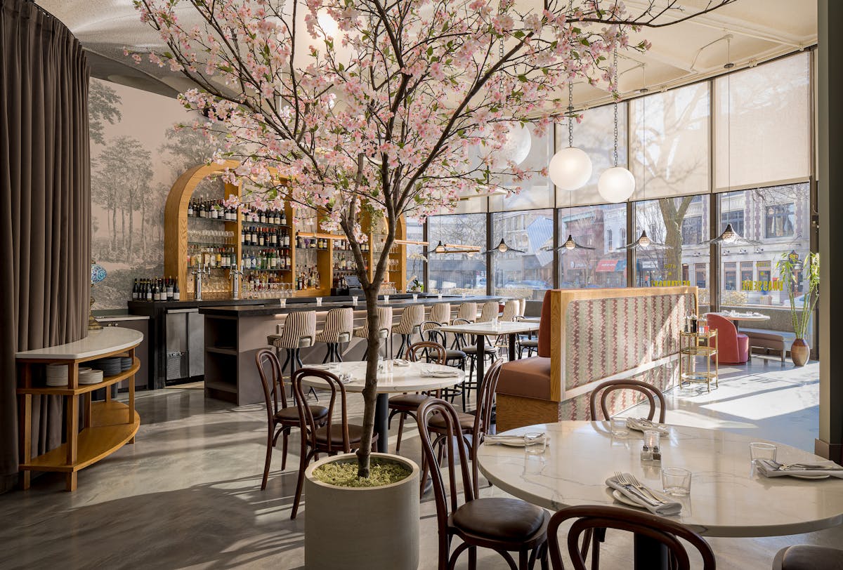 the interior of the restaurant