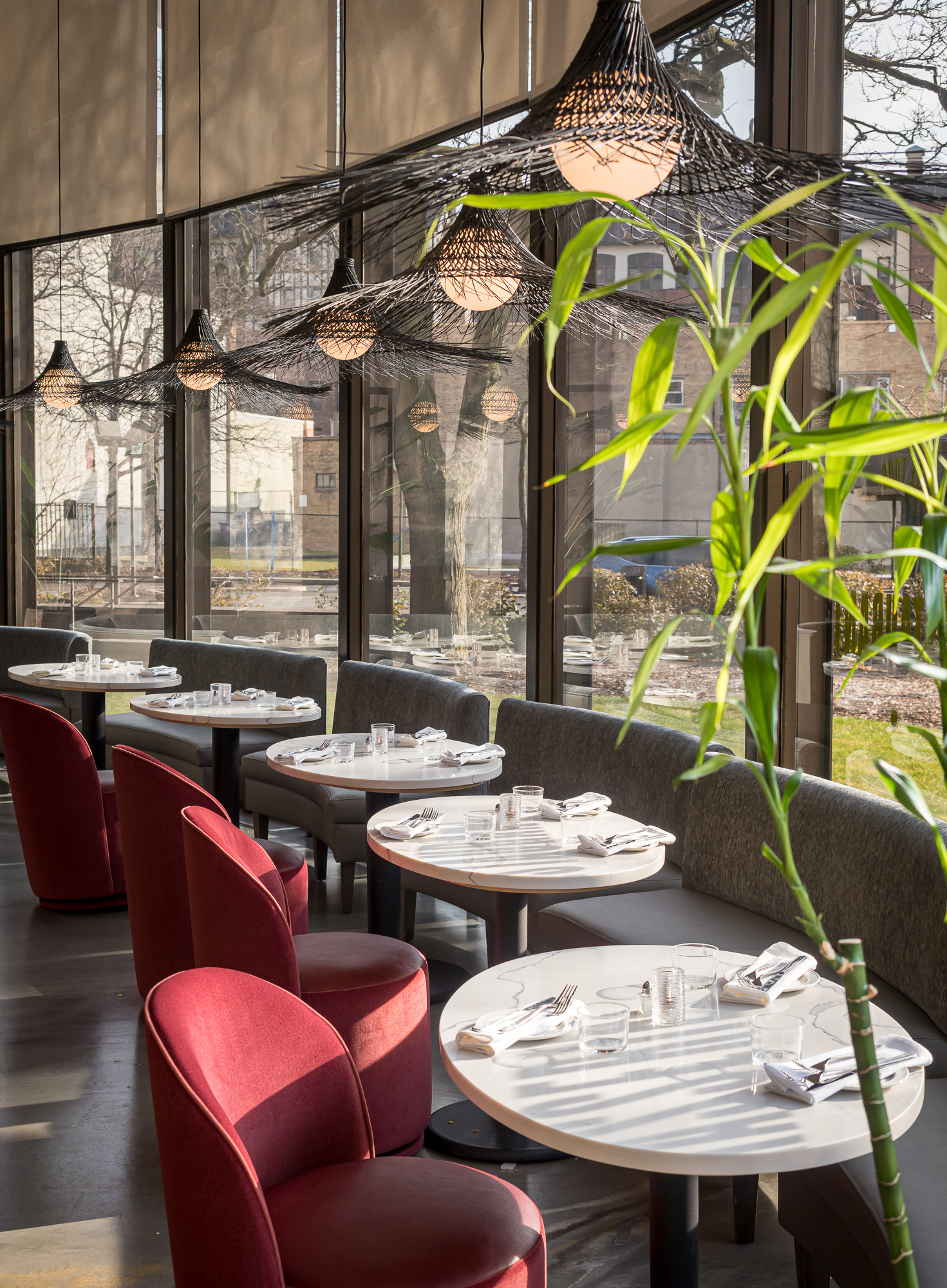 the interior of the restaurant