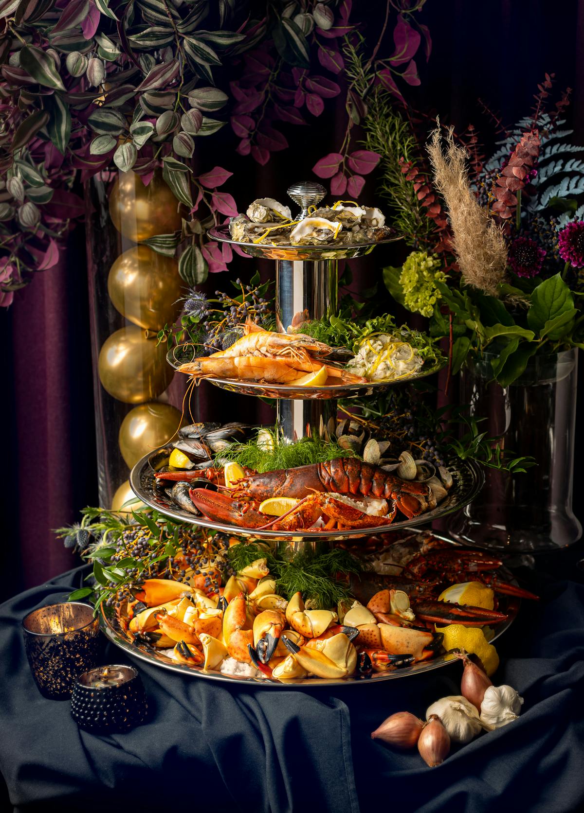 a bunch of food on a table