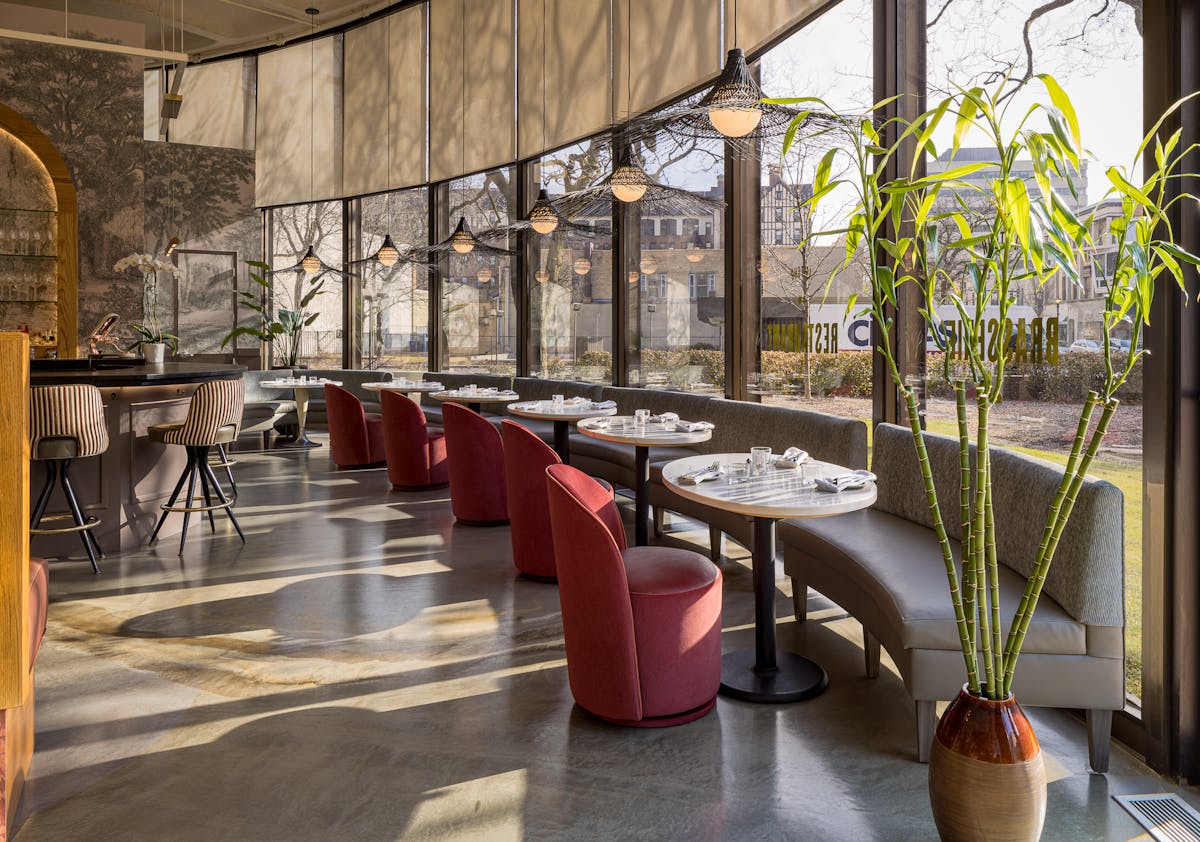 the interior of the restaurant