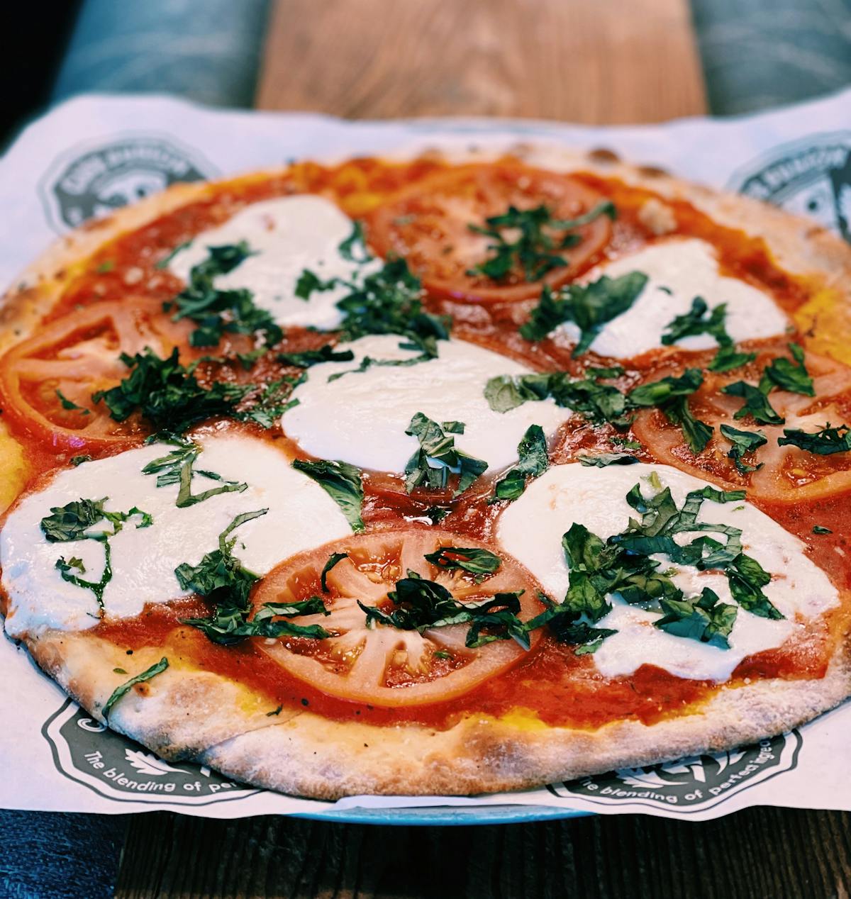 a pizza on a table