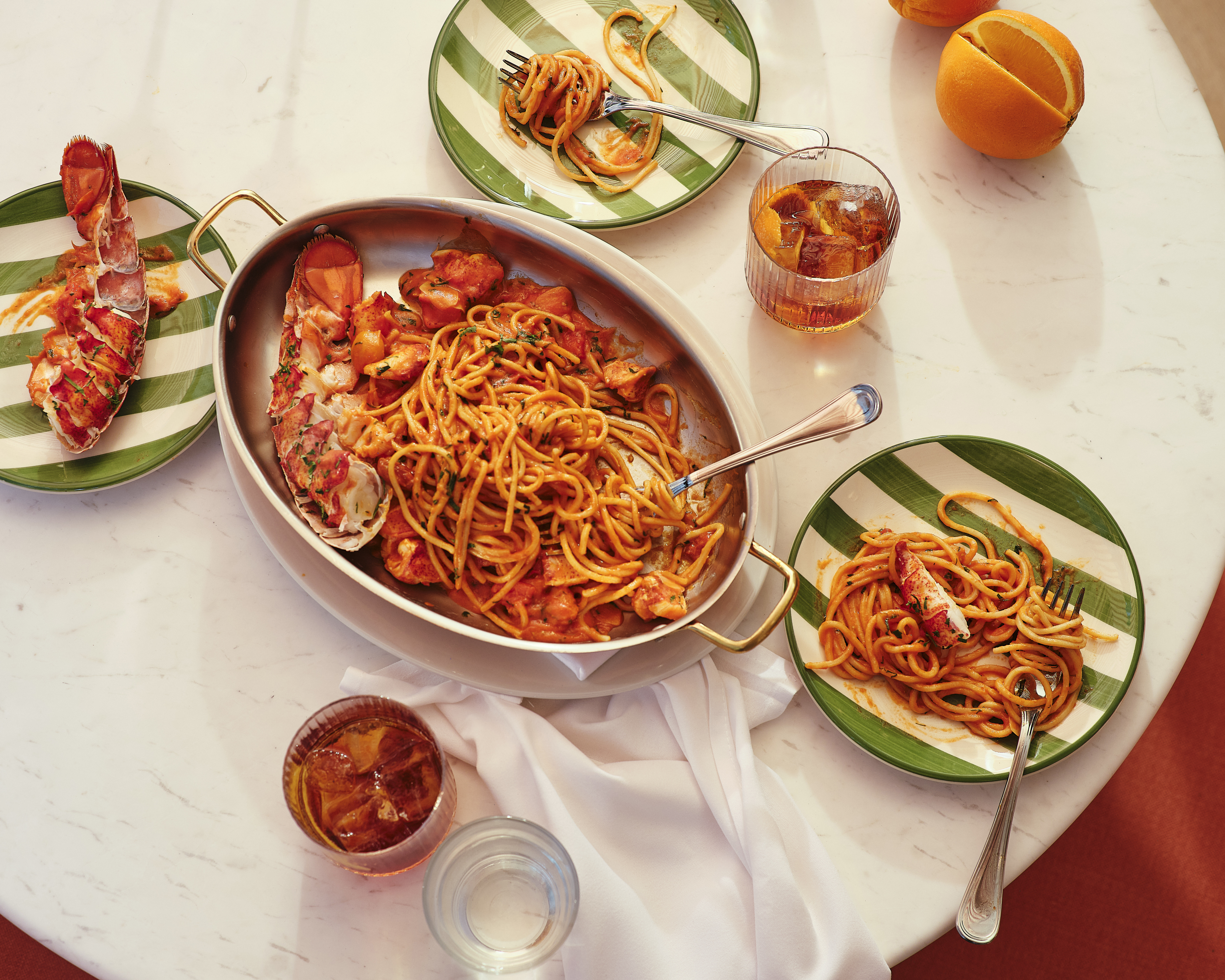 a plate of food on a table