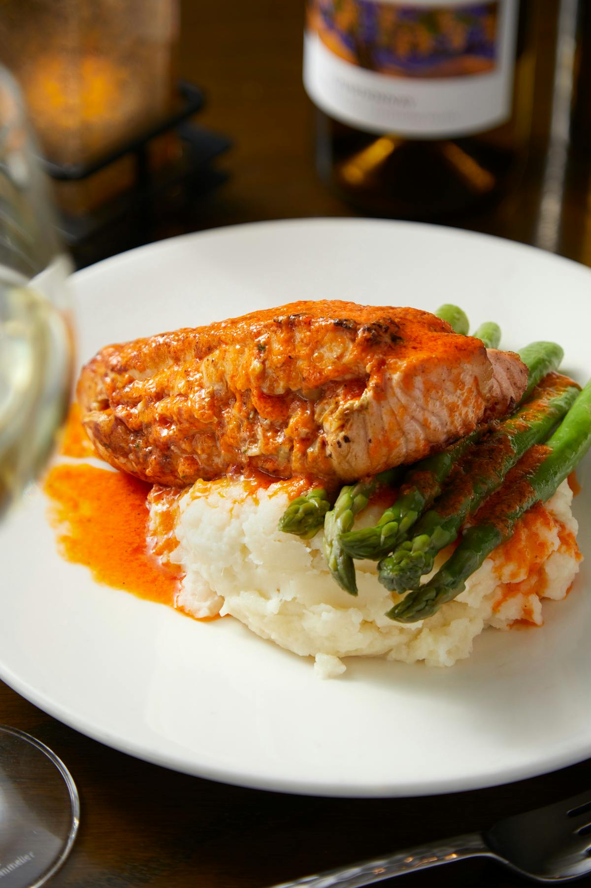 a close up of a plate of food on a table