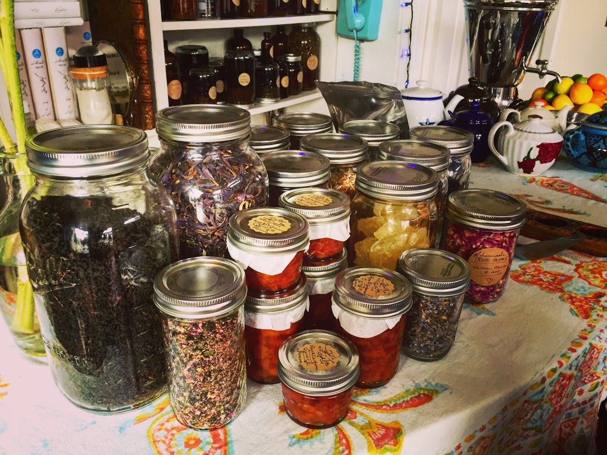 a table full of food